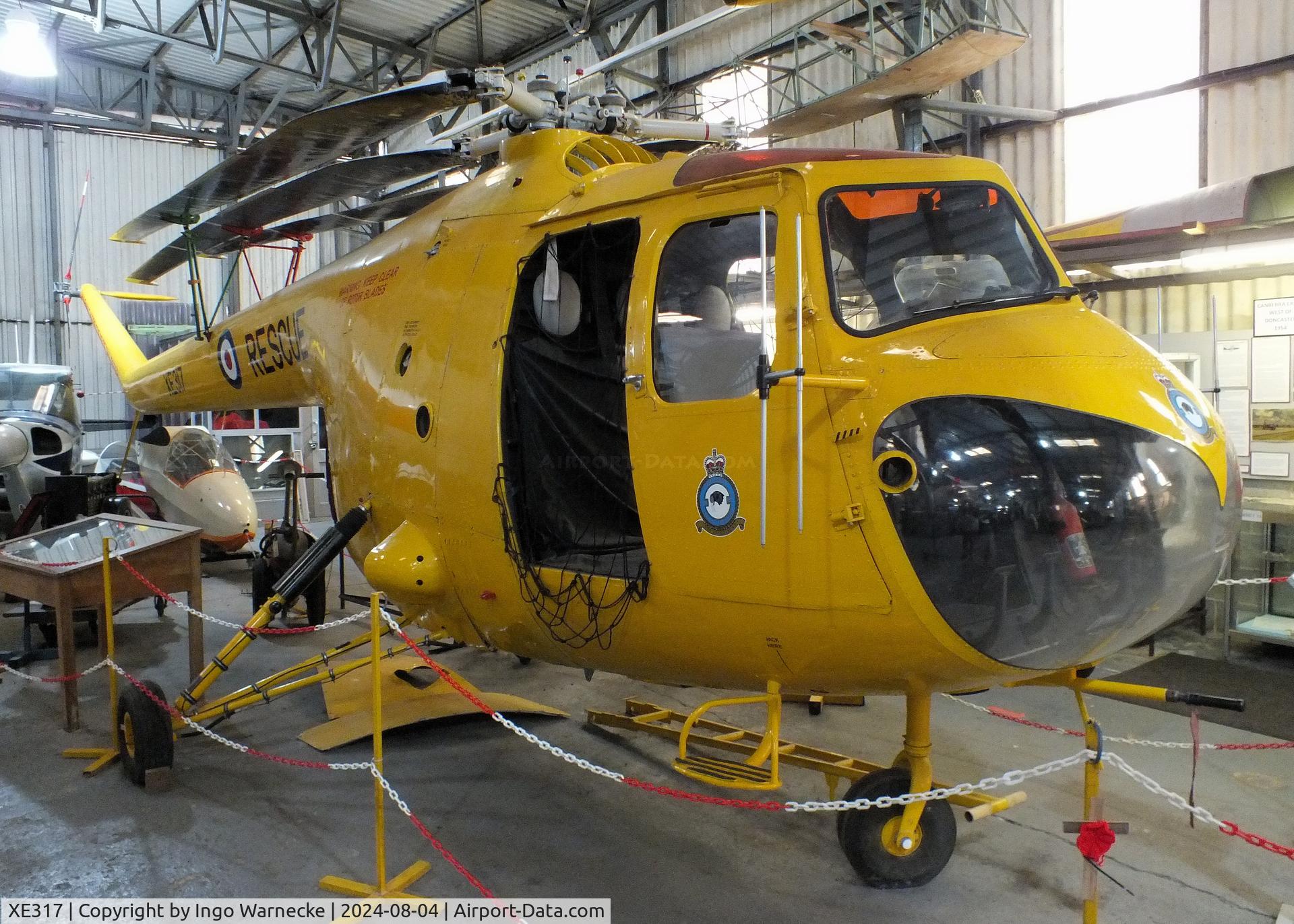 XE317, Bristol 171 Sycamore HR.14 C/N 13198, Bristol 171 Sycamore HR14 at the Aeroventure South Yorkshire Aircraft Museum, Doncaster