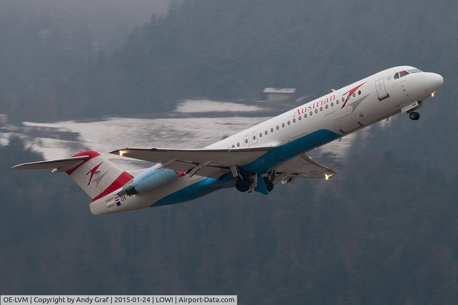 OE-LVM, 1991 Fokker F100 (F-28-0100) C/N 11361, Austrian Fokker 100