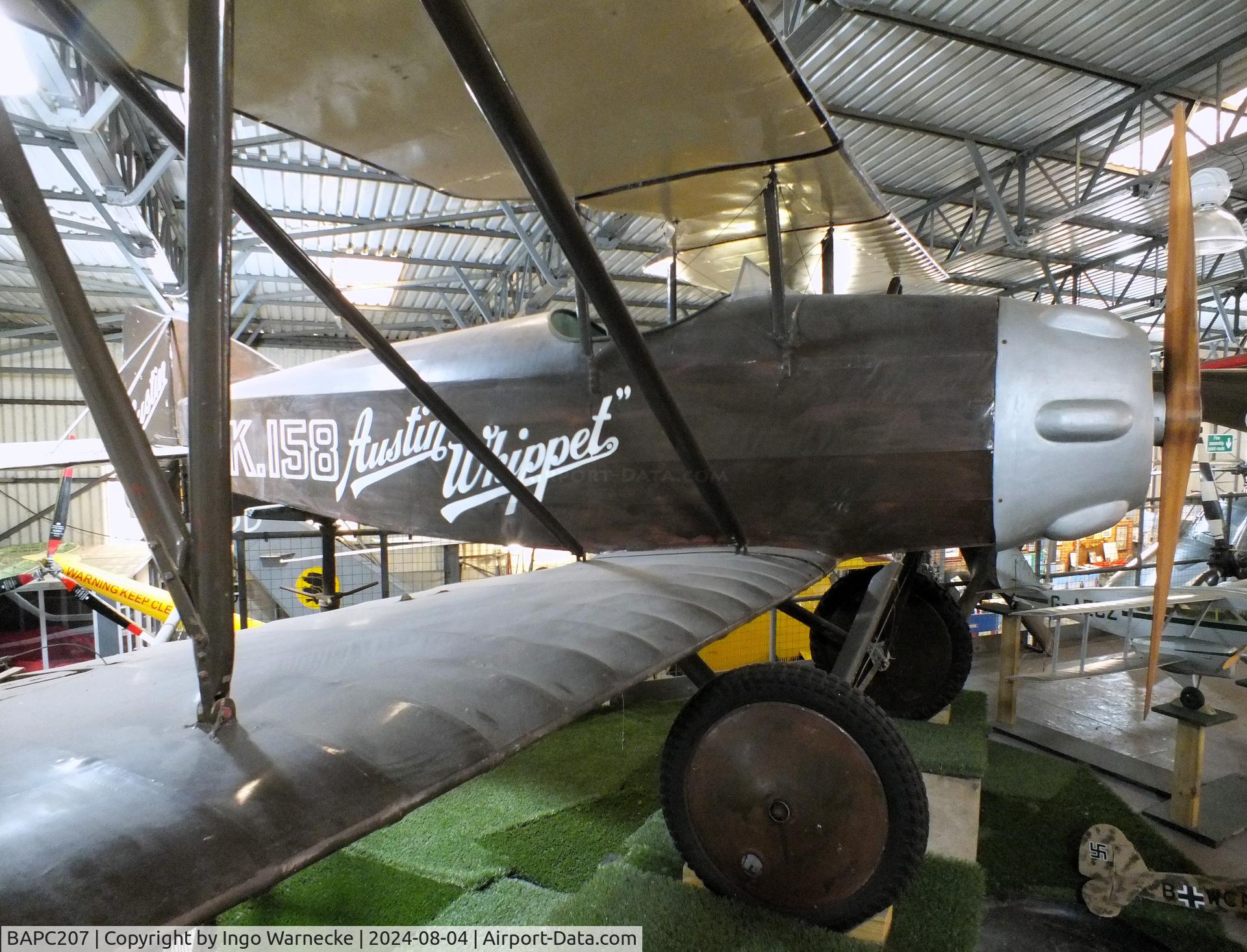 BAPC207, 1993 Austin Whippet Replica C/N BAPC-207, Austin Whippet replica at the Aeroventure South Yorkshire Aircraft Museum, Doncaster