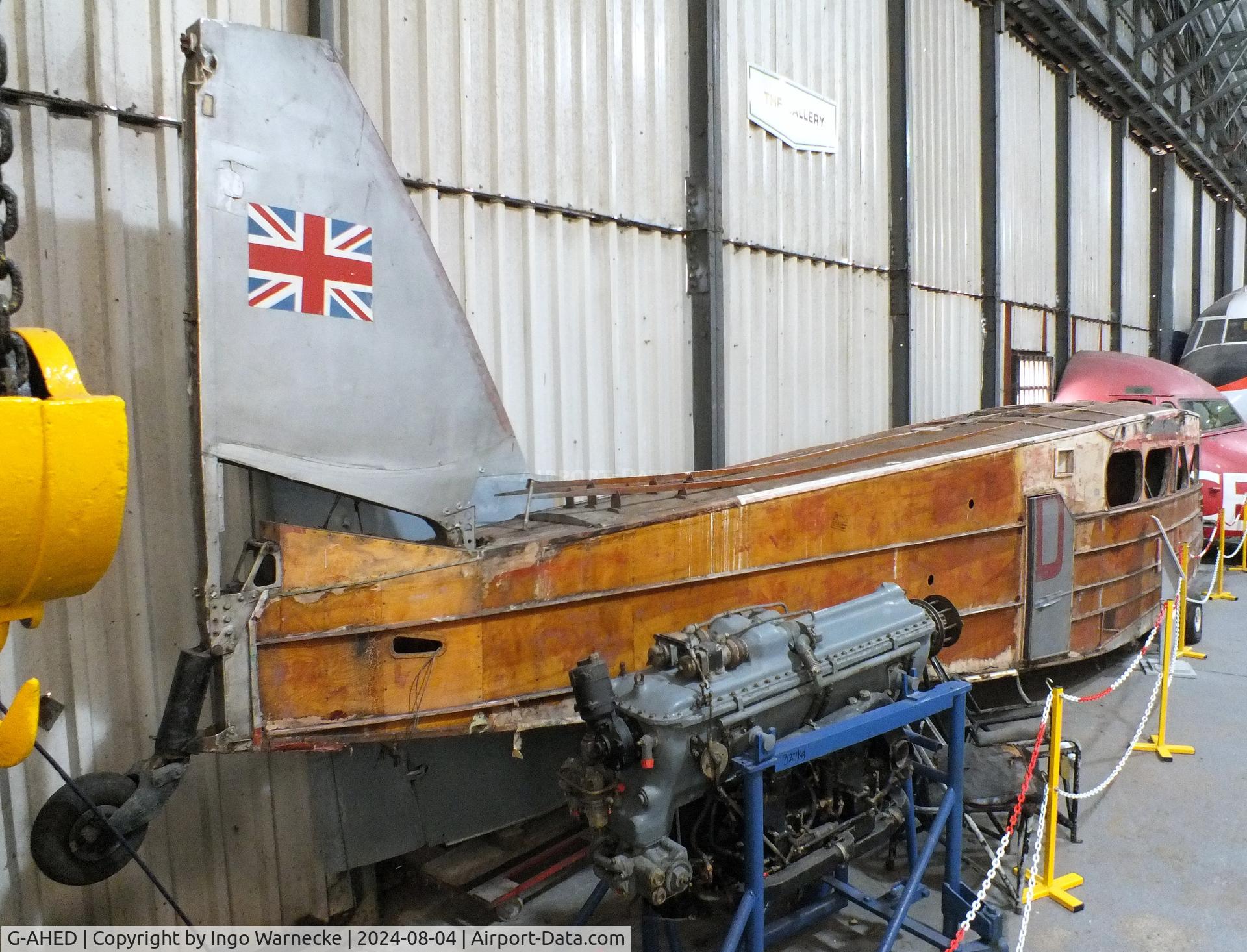 G-AHED, 1946 De Havilland DH-89A Dominie II/Dragon Rapide C/N 6944, De Havilland D.H.89A Dragon Rapide (wings/tailplanes/rudder dismounted, to be restored) at the Aeroventure South Yorkshire Aircraft Museum, Doncaster
