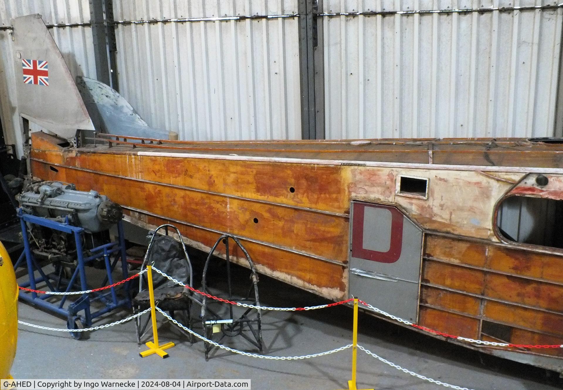 G-AHED, 1946 De Havilland DH-89A Dominie II/Dragon Rapide C/N 6944, De Havilland D.H.89A Dragon Rapide (wings/tailplanes/rudder dismounted, to be restored) at the Aeroventure South Yorkshire Aircraft Museum, Doncaster