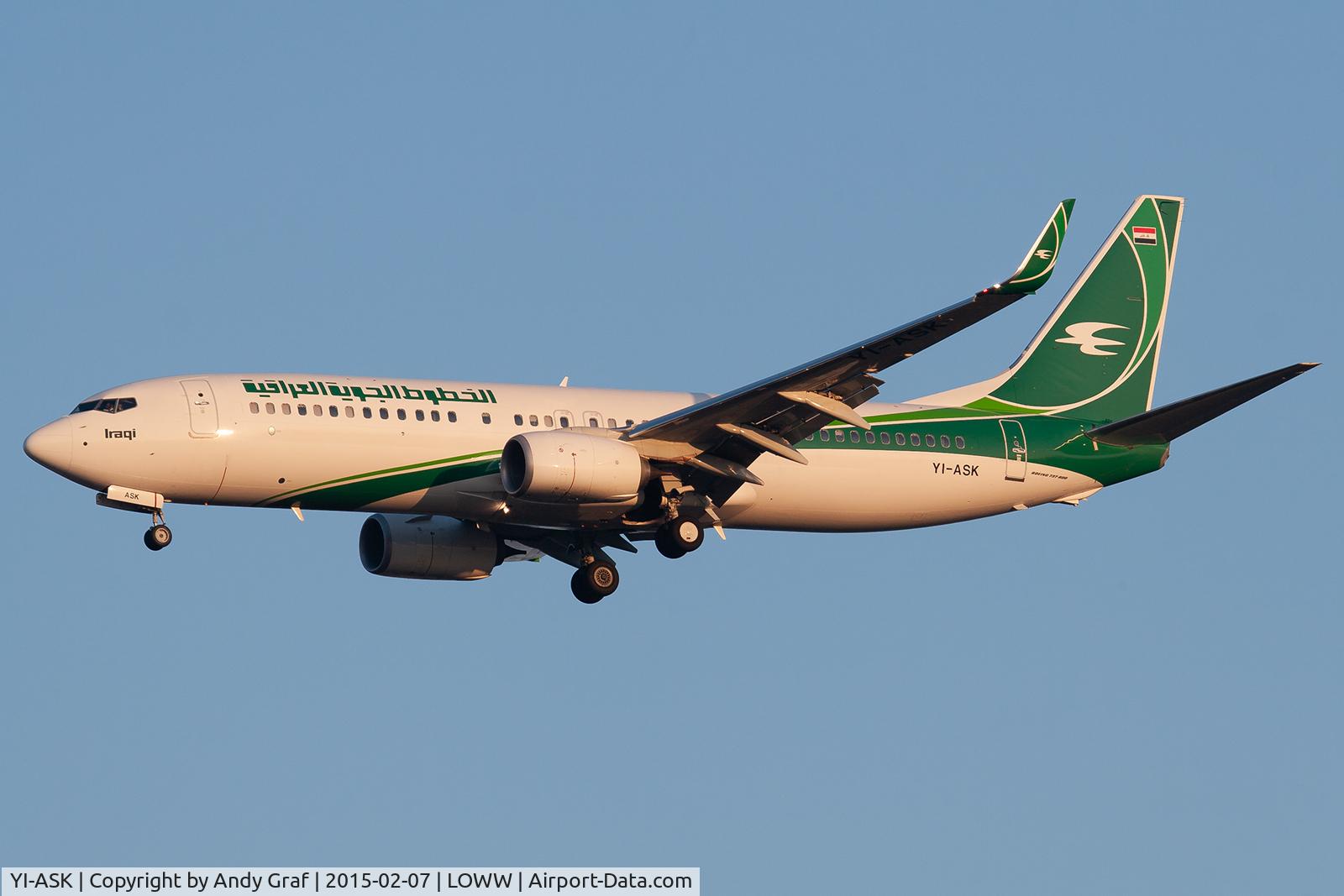 YI-ASK, Boeing 737-81Z C/N 40078, Iraq Airways 737-800