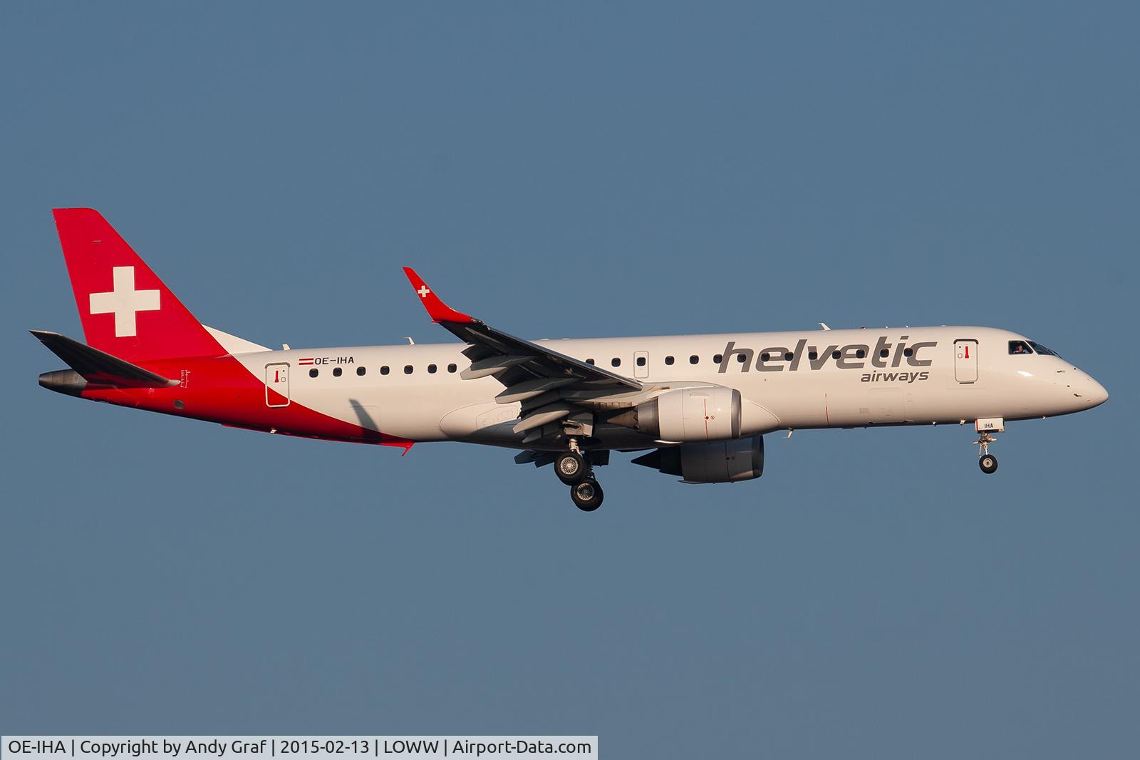OE-IHA, 2009 Embraer 190LR (ERJ-190-100LR) C/N 19000285, Helvetic EMB190