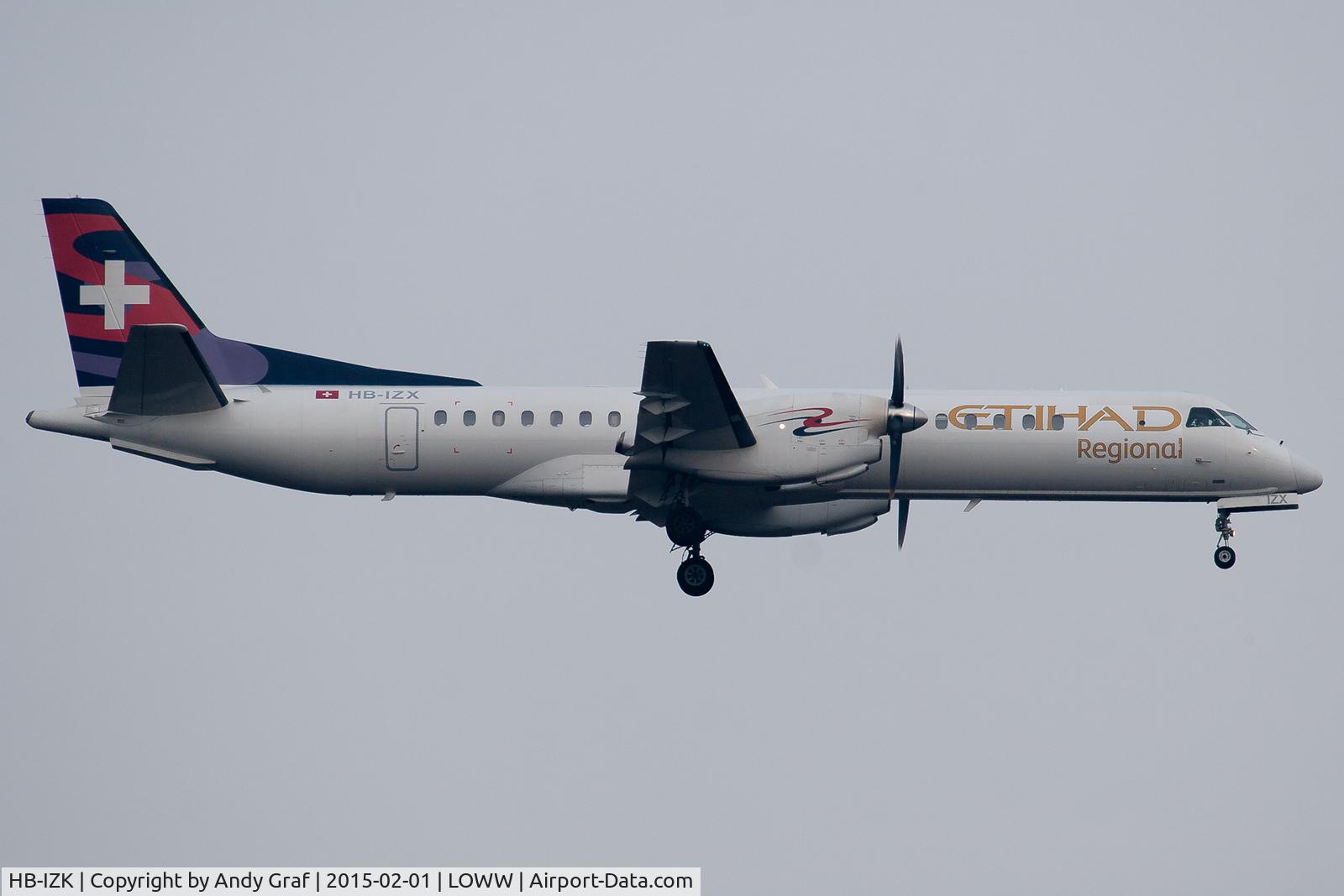 HB-IZK, 1995 Saab 2000 C/N 2000-018, Ethiad Regional Saab2000
