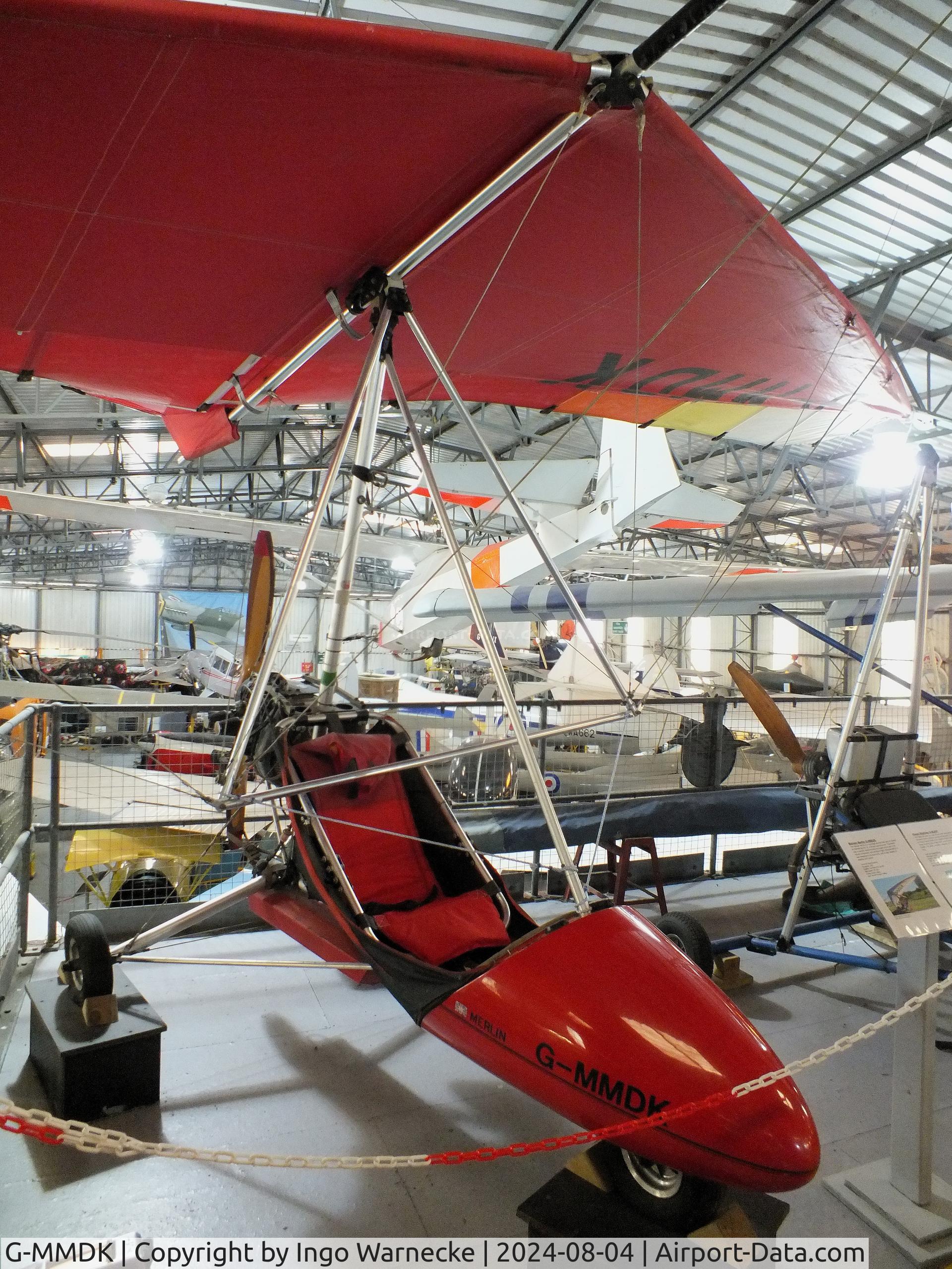 G-MMDK, 1983 Flexiform Sky Sails STRIKER/TRI-FLYER C/N 18116883, Mainair Merlin at the Aeroventure South Yorkshire Aircraft Museum, Doncaster