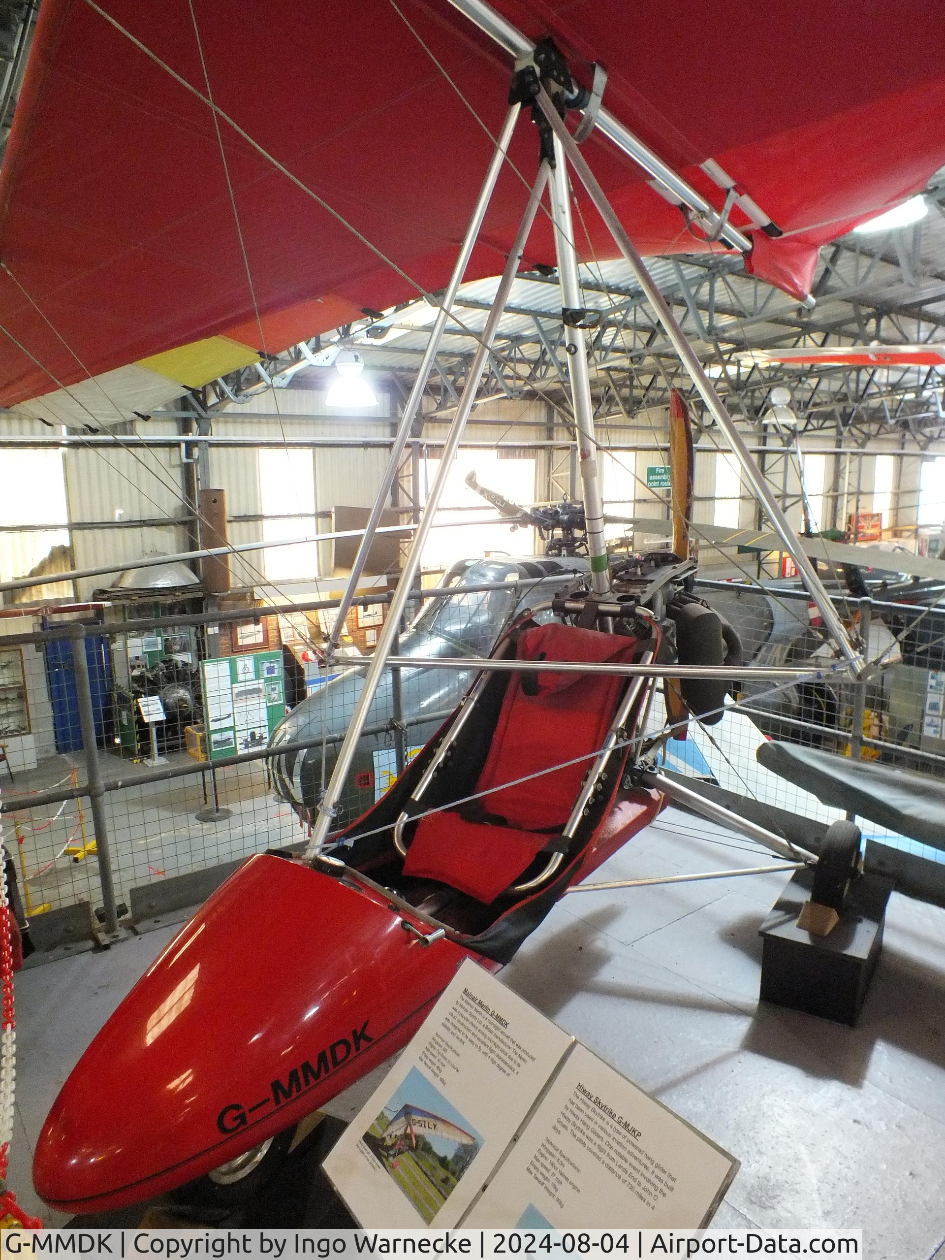 G-MMDK, 1983 Flexiform Sky Sails STRIKER/TRI-FLYER C/N 18116883, Mainair Merlin at the Aeroventure South Yorkshire Aircraft Museum, Doncaster