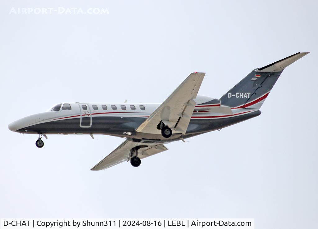 D-CHAT, Cessna 525B CitationJet CJ3+ C/N 525B0640, Landing rwy 24R