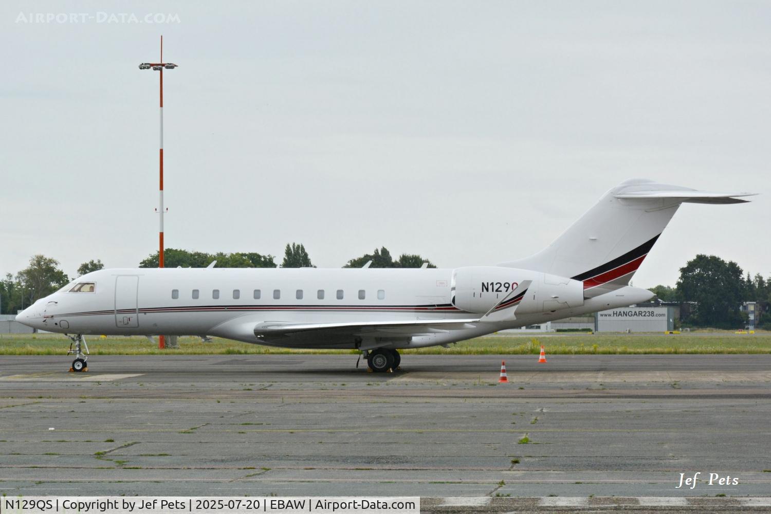 N129QS, 2024 Bombardier BD-700-1A11 Global 5500 C/N 60117, At Antwerp Airport.