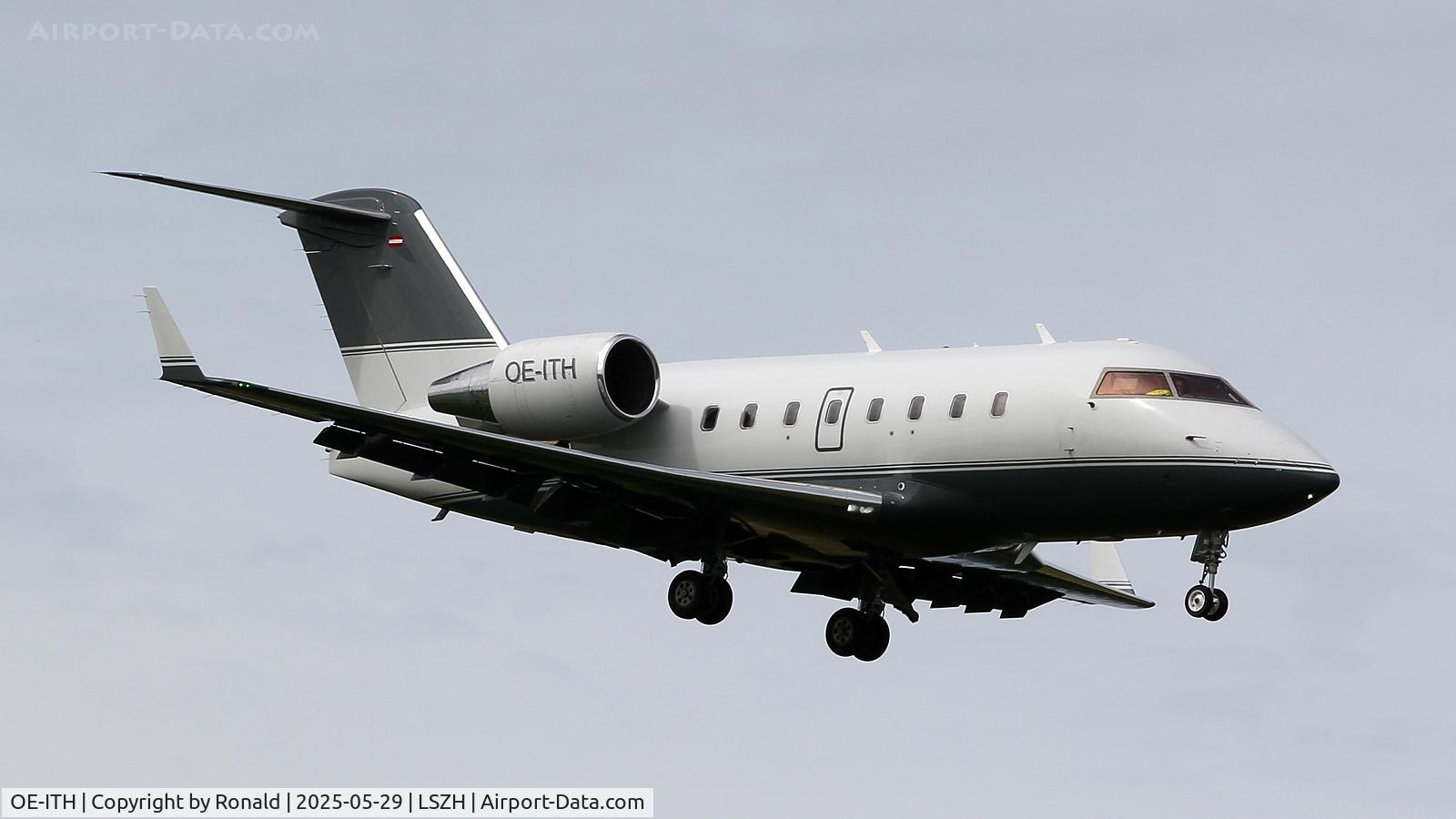 OE-ITH, 2005 Bombardier Challenger 604 (CL-600-2B16) C/N 5636, at zrh