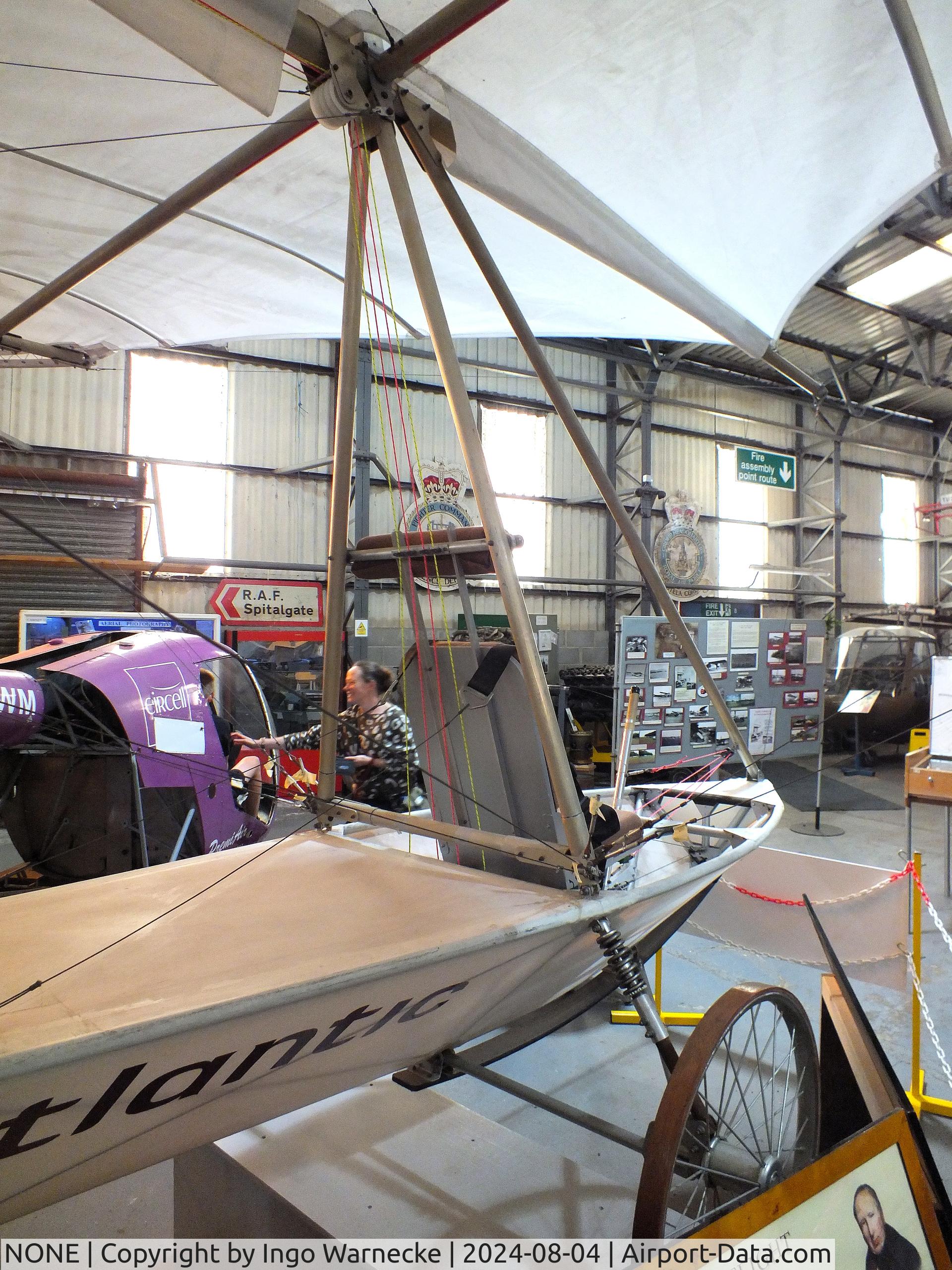 NONE, 2003 Andy White/BAe/RAeS Brough Cayley Flyer C/N 01, Andy White/BAe/RAeS Brough Cayley Flyer (replica of Cayley's Glider of 1853, built with modern materials/processes but the same planform/basic design, flown several times the following years) at the Aeroventure South Yorkshire Aircraft Museum, Doncaster