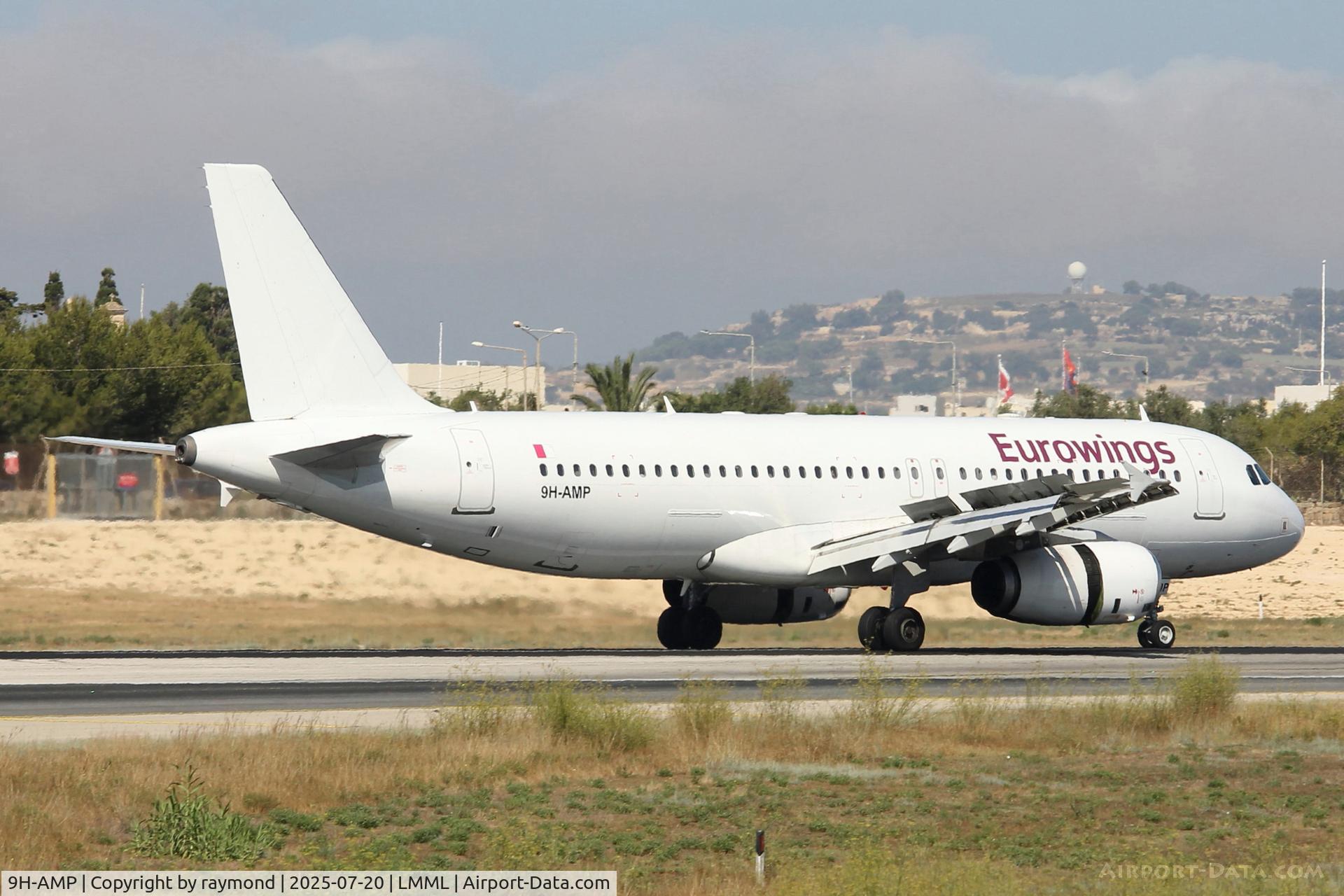 9H-AMP, 2006 Airbus A320-232 C/N 2663, Airbus A320-232 reg 9H-AMP of Eurowings just landed in Malta.