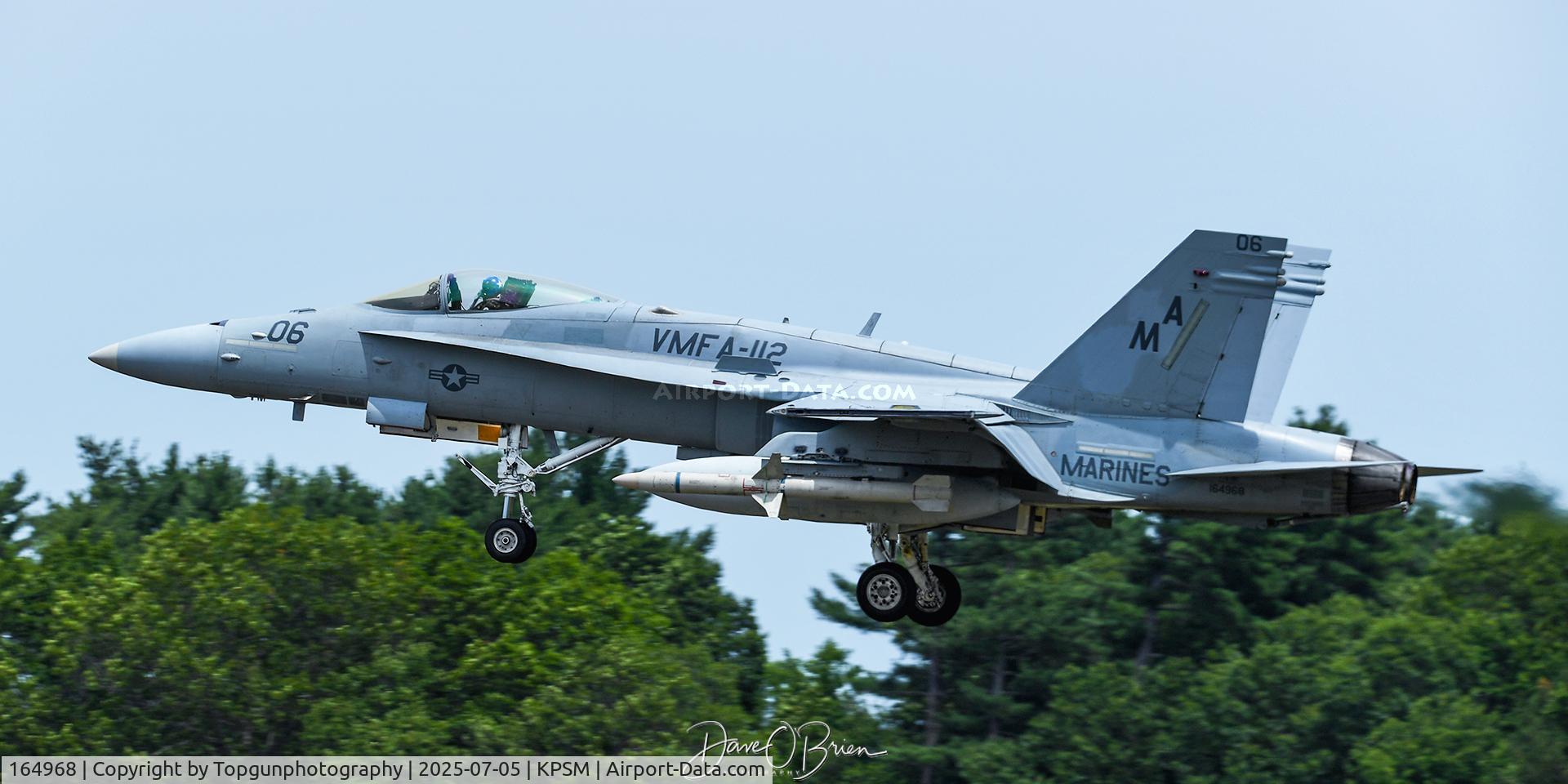 164968, McDonnell Douglas F/A-18C Hornet C/N 1268/C383, COWBOY13 returns after sortie over the ocean