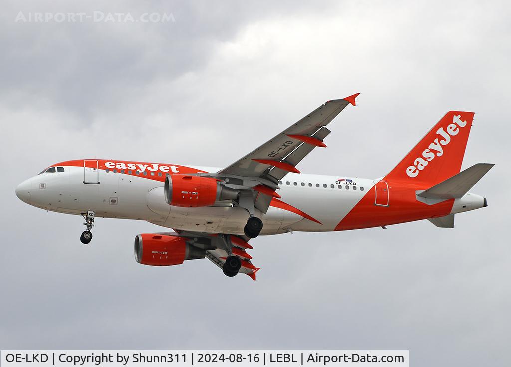 OE-LKD, 2008 Airbus A319-111 C/N 3720, Landing rwy 24R in new c/s