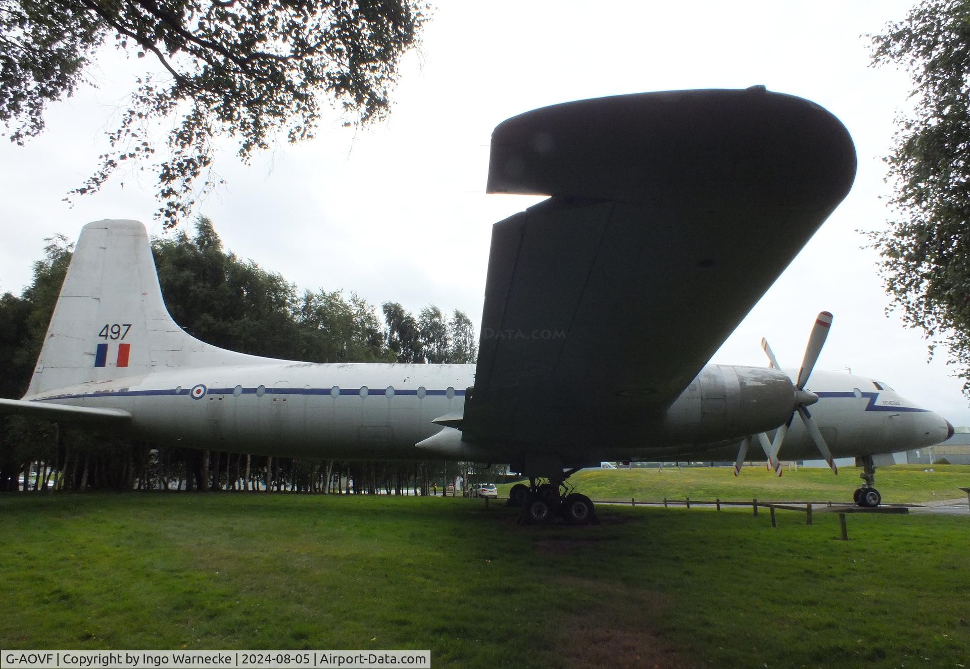 G-AOVF, 1958 Bristol 175 Britannia 312F C/N 13237, Bristol 175 Britannia 312F at the RAF Museum Cosford