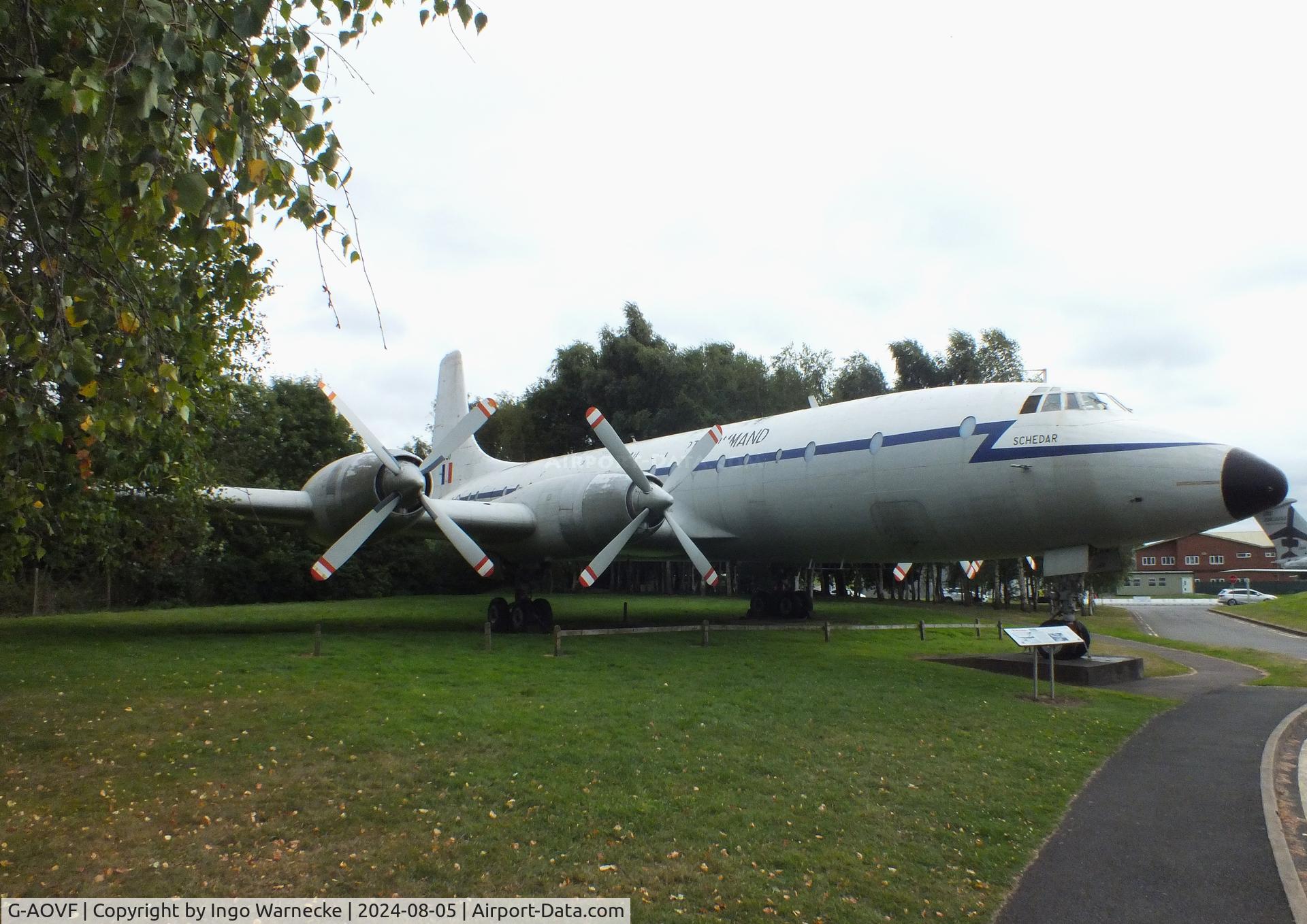 G-AOVF, 1958 Bristol 175 Britannia 312F C/N 13237, Bristol 175 Britannia 312F at the RAF Museum Cosford