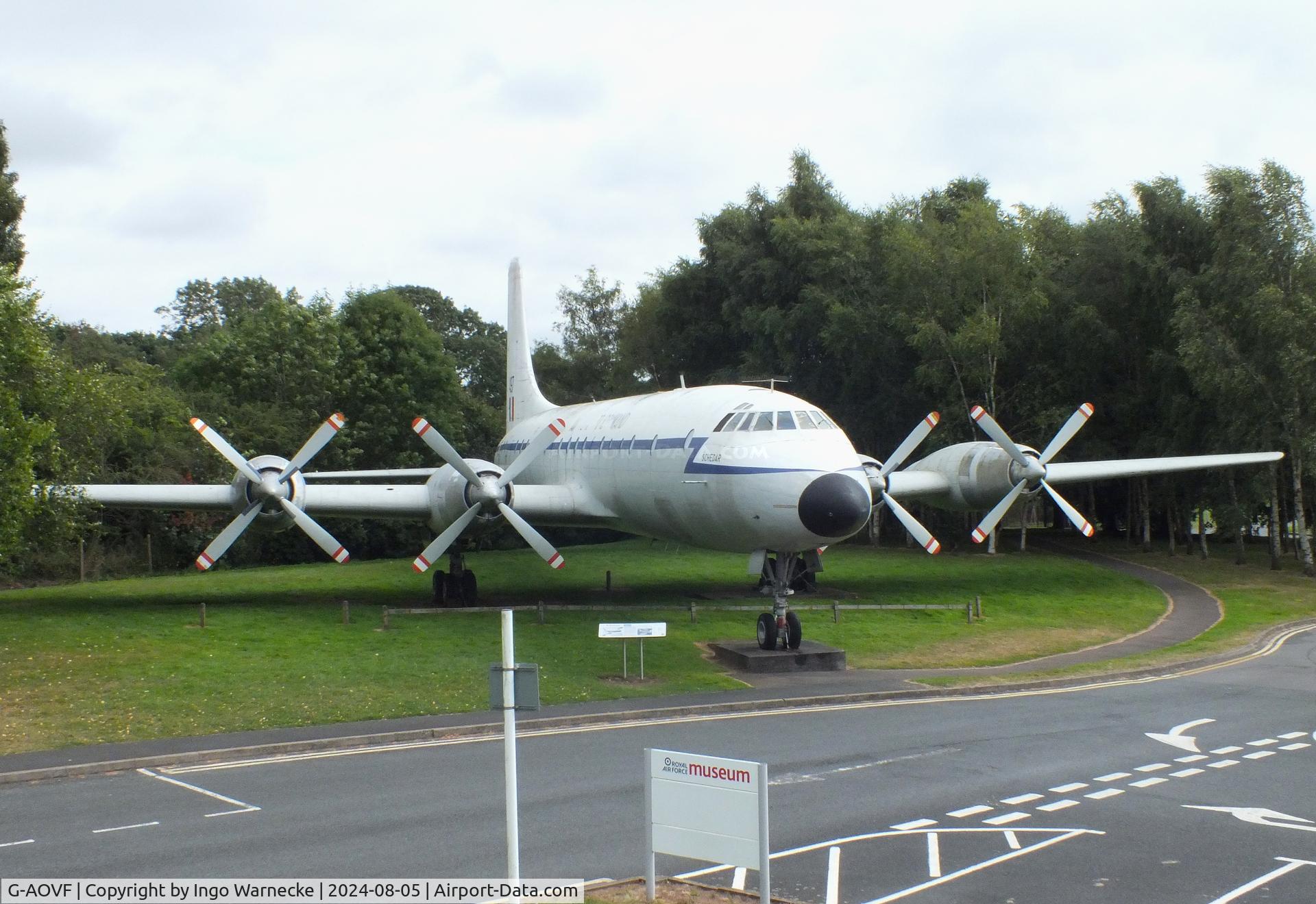 G-AOVF, 1958 Bristol 175 Britannia 312F C/N 13237, Bristol 175 Britannia 312F at the RAF Museum Cosford