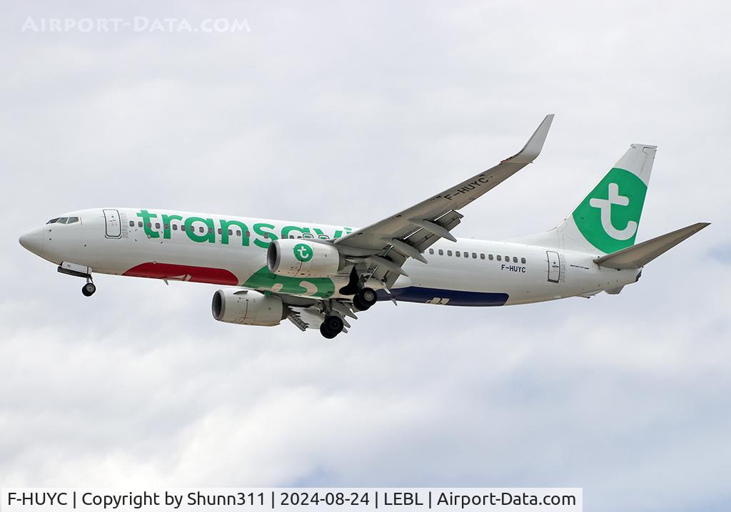 F-HUYC, 2017 Boeing 737-8JP C/N 42086, Landing rwy 24R