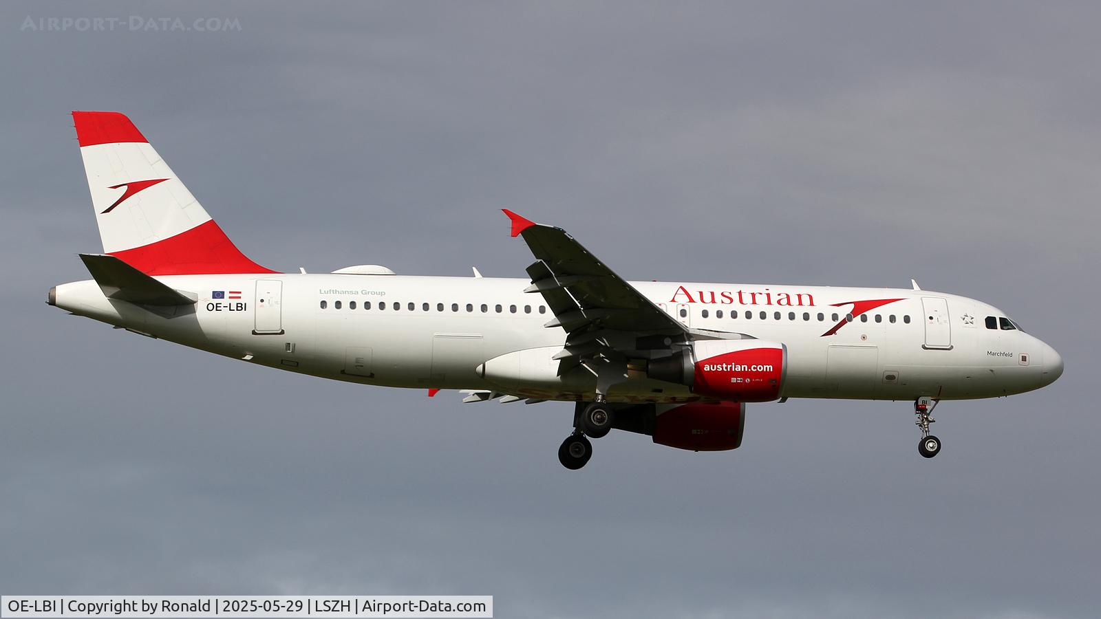 OE-LBI, 2003 Airbus A320-214 C/N 1937, at zrh