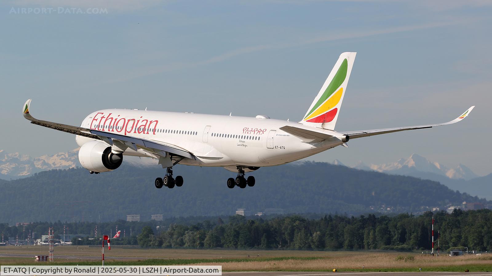 ET-ATQ, 2016 Airbus A350-941 C/N 040, at zrh
