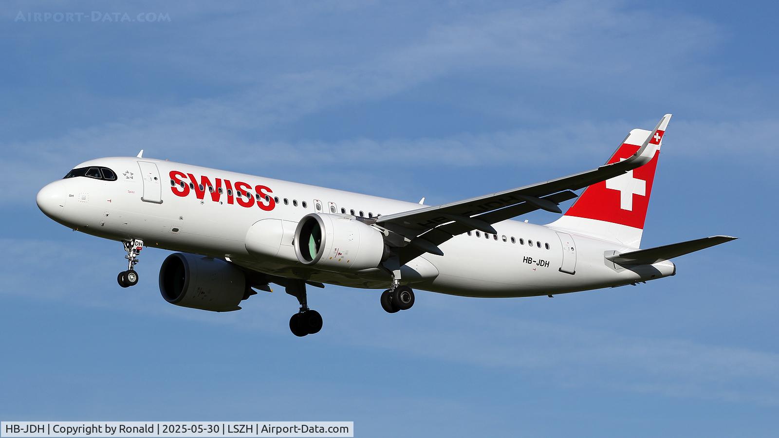 HB-JDH, 2024 Airbus A320-271 Neo C/N 12338, at zrh