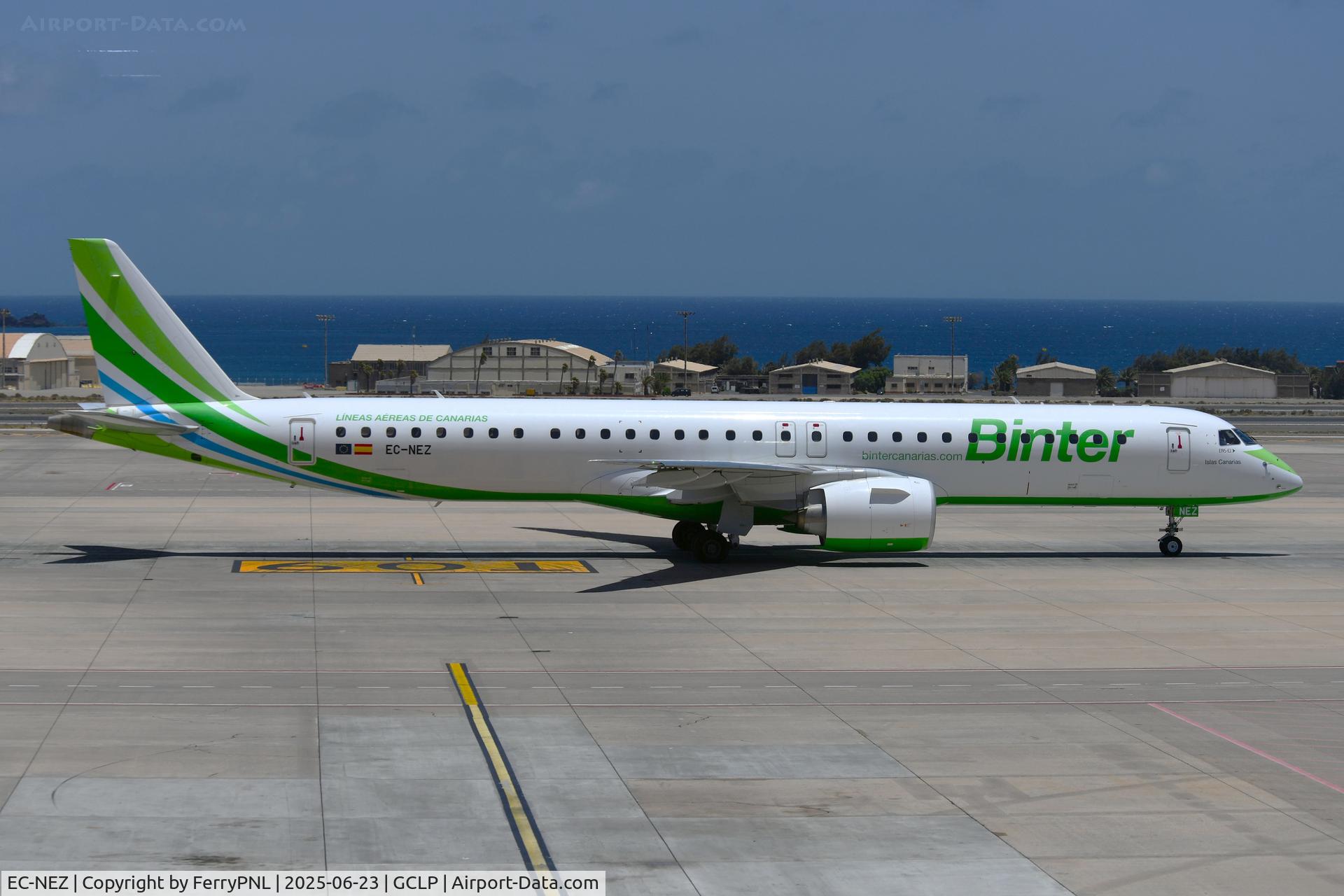 EC-NEZ, 2019 Embraer E195-E2 (ERJ-190-400STD) C/N 19020023, Binter ERJ295 for departure