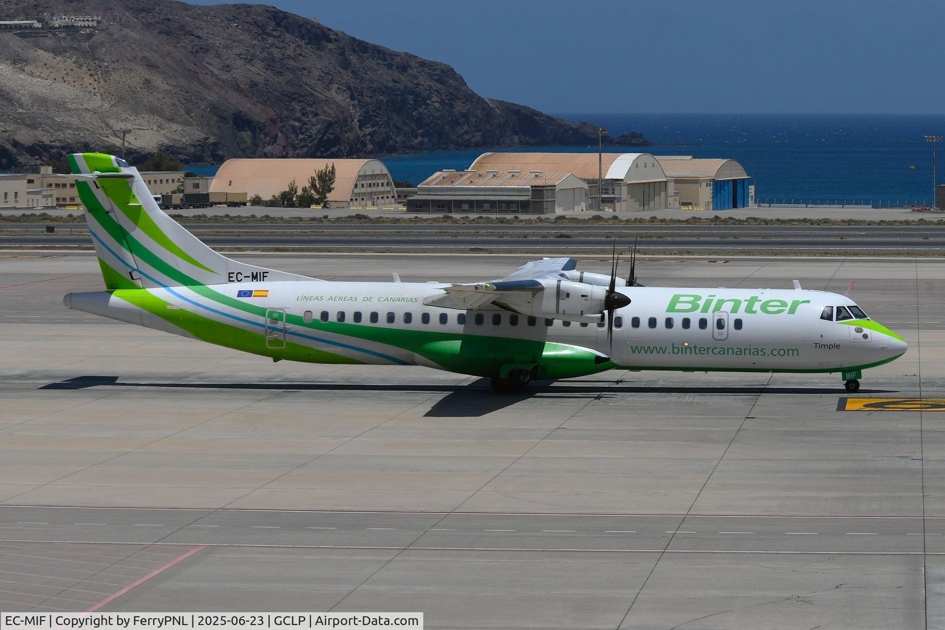 EC-MIF, 2015 ATR 72-212A C/N 1278, Departure of Binter ATR72