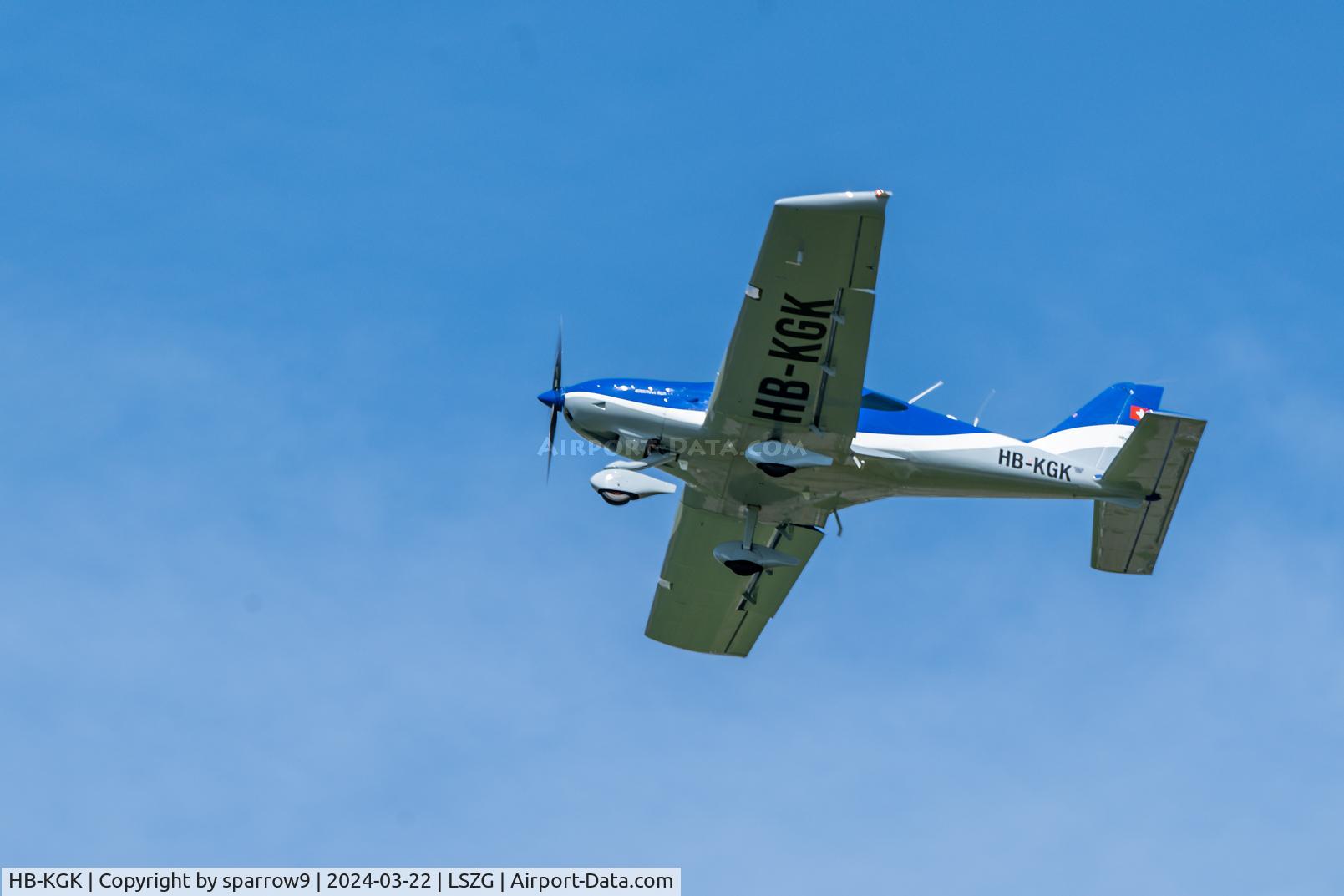 HB-KGK, 2022 BRM Aero Bristell B23 C/N 042/2022, Departing Grenchen to the west