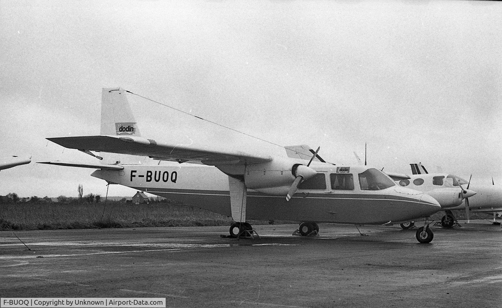 F-BUOQ, 1967 Britten-Norman BN-2A-8 Islander C/N 6, Photo taken in 1979-80 at Rennes airport