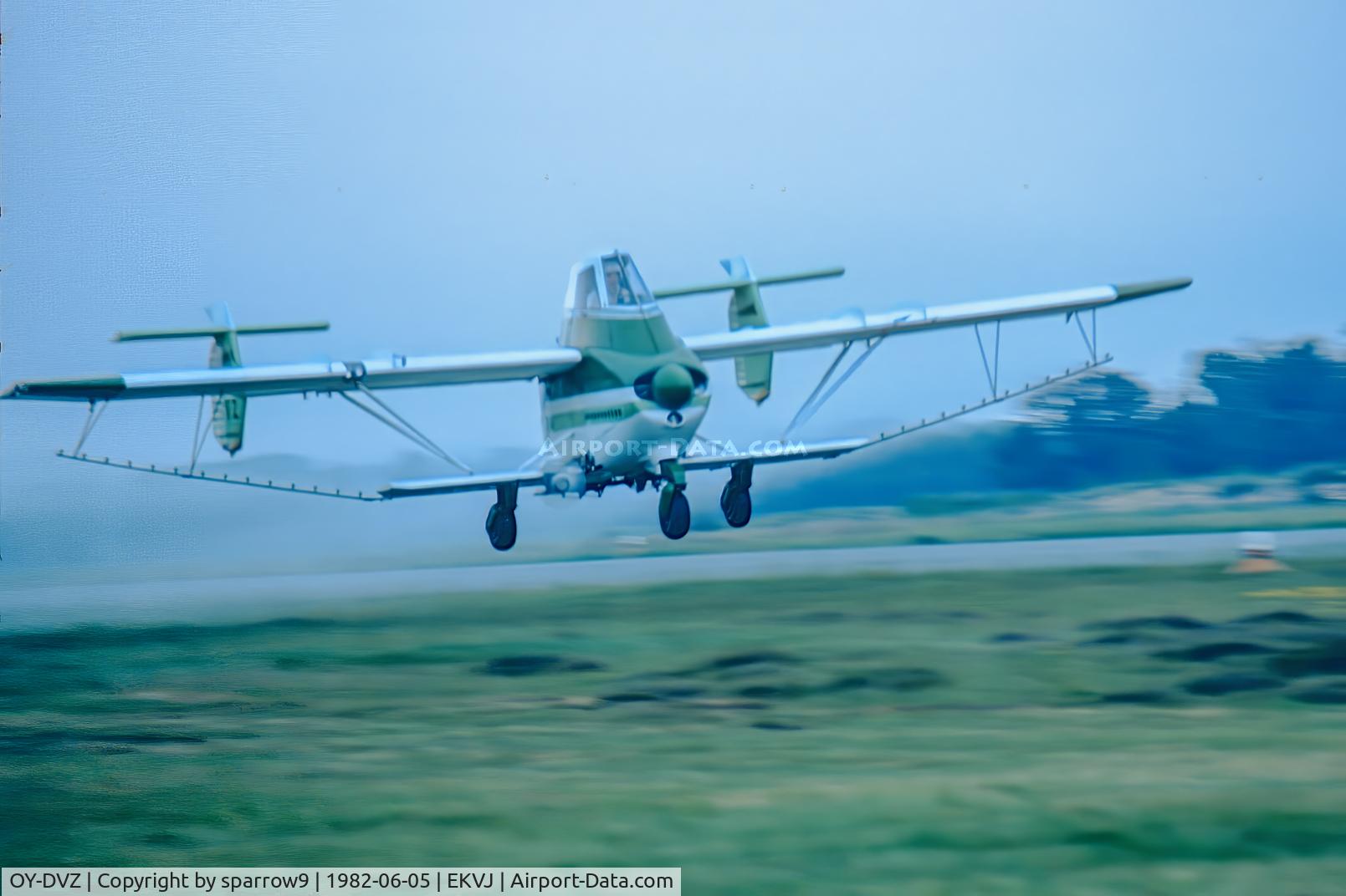 OY-DVZ, 1972 Transavia PL-12 Airtruk C/N 1238, Showing what it was built for. Stauning KZ-Rally. Scanned from a slide.