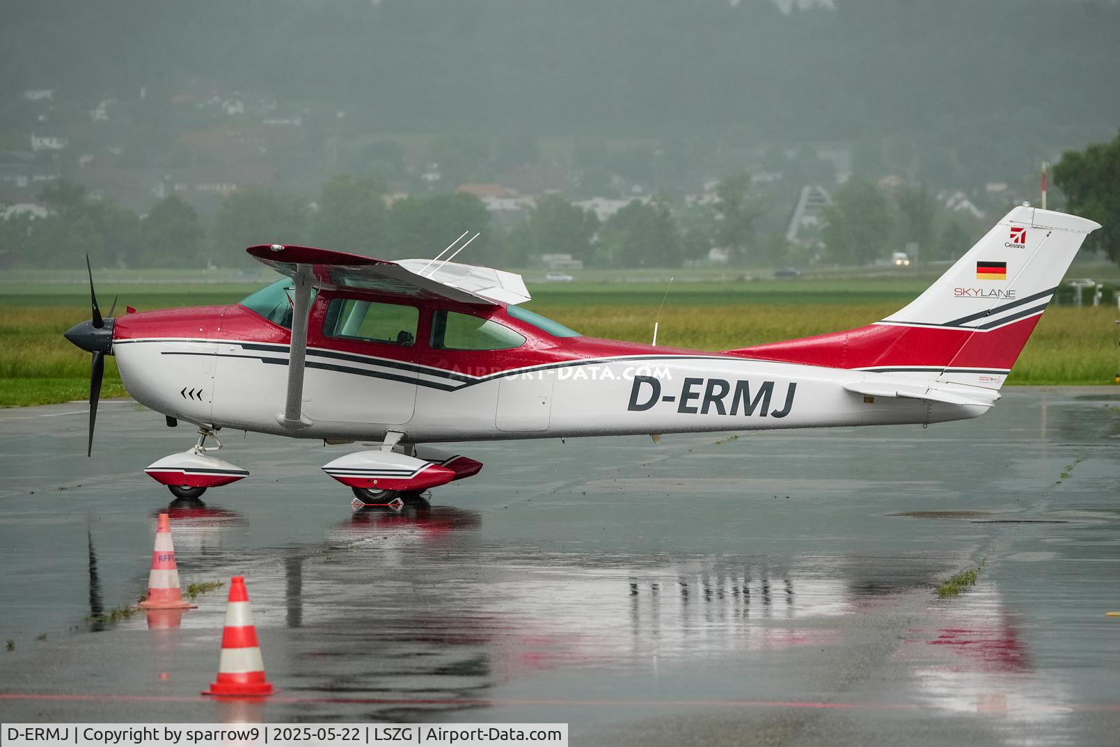 D-ERMJ, 1965 Cessna 182J Skylane Skylane C/N 18256707, A rainy day at Grenchen.