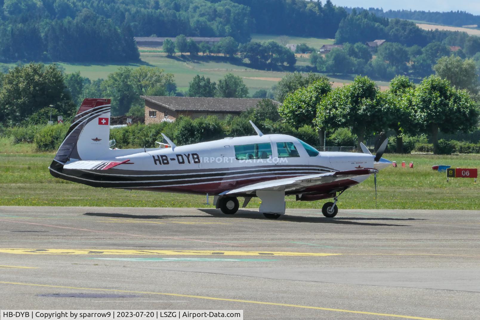HB-DYB, 1980 Mooney M20K-231 Turbo C/N 25-0399, At Grenchen