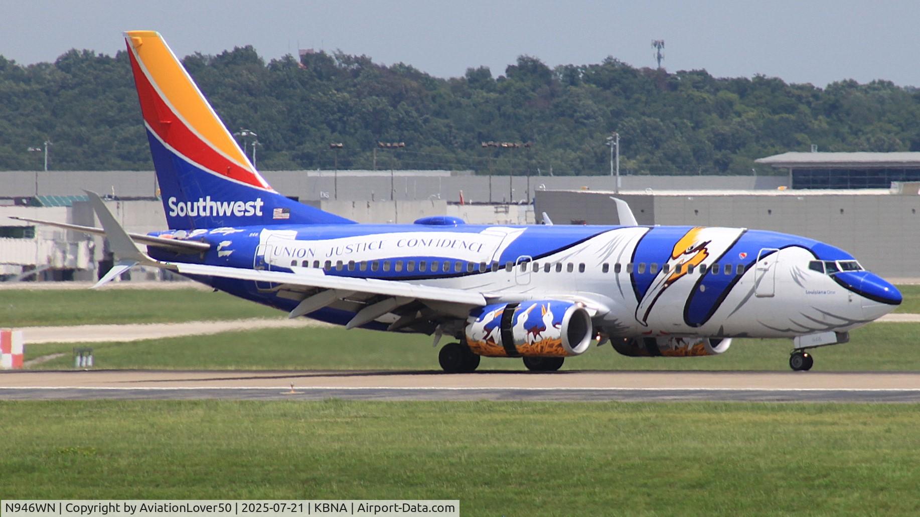 N946WN, 2010 Boeing 737-7H4 C/N 36918, Southwest Louisiana One 737