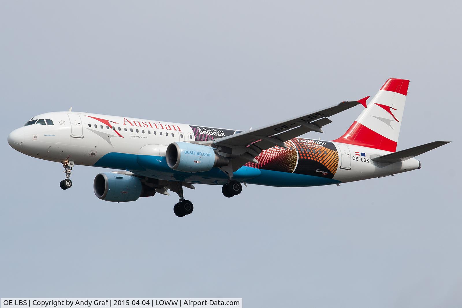 OE-LBS, 2000 Airbus A320-214 C/N 1189, Austrian A320