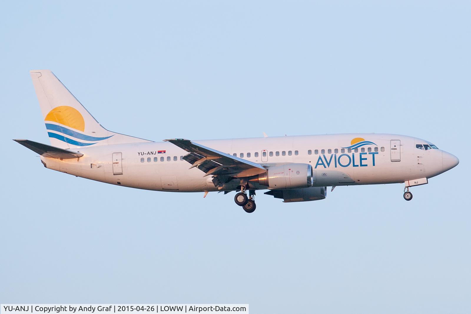 YU-ANJ, 1986 Boeing 737-3H9 C/N 23714/1305, Aviolet 737-300