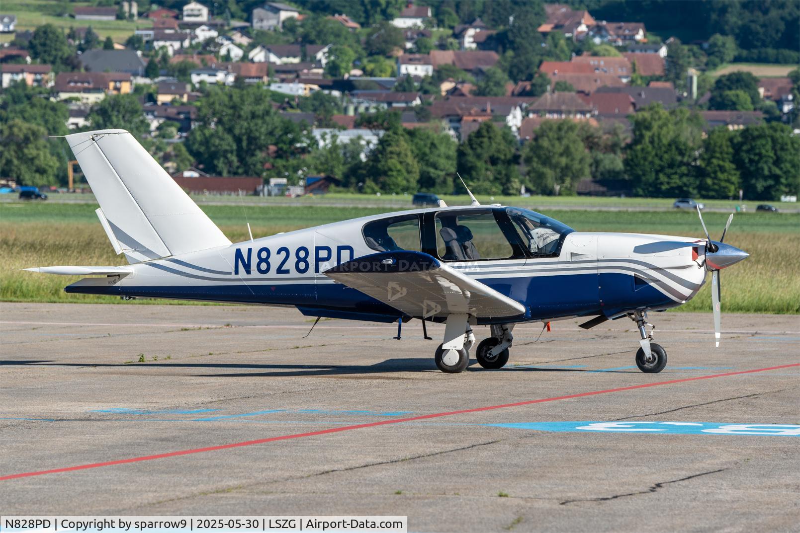 N828PD, 1991 Socata TB21TC C/N 1085, At Grenchen, waiting for maintenance.