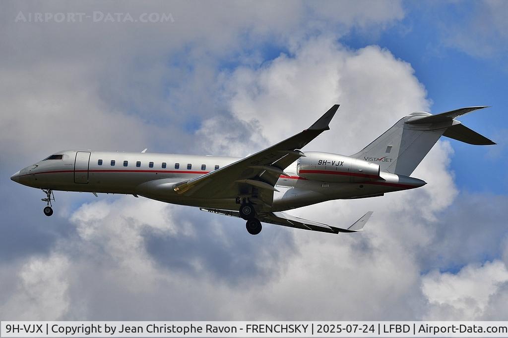 9H-VJX, 2015 Bombardier BD-700-1A10 Global 6000 C/N 9738, London (LTN)	Bordeaux (BOD)	VJT972