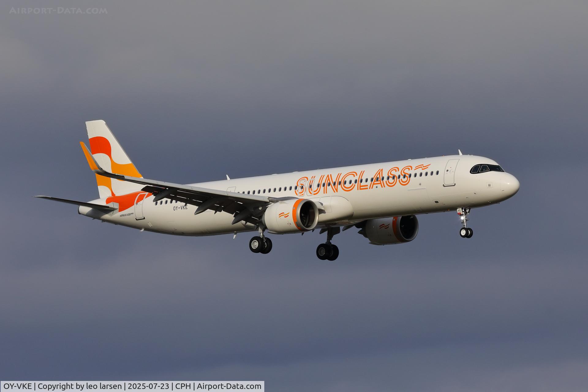 OY-VKE, 2025 Airbus A321-251NX C/N 12679, Copenhagen 23.7.2025 on delivery flight