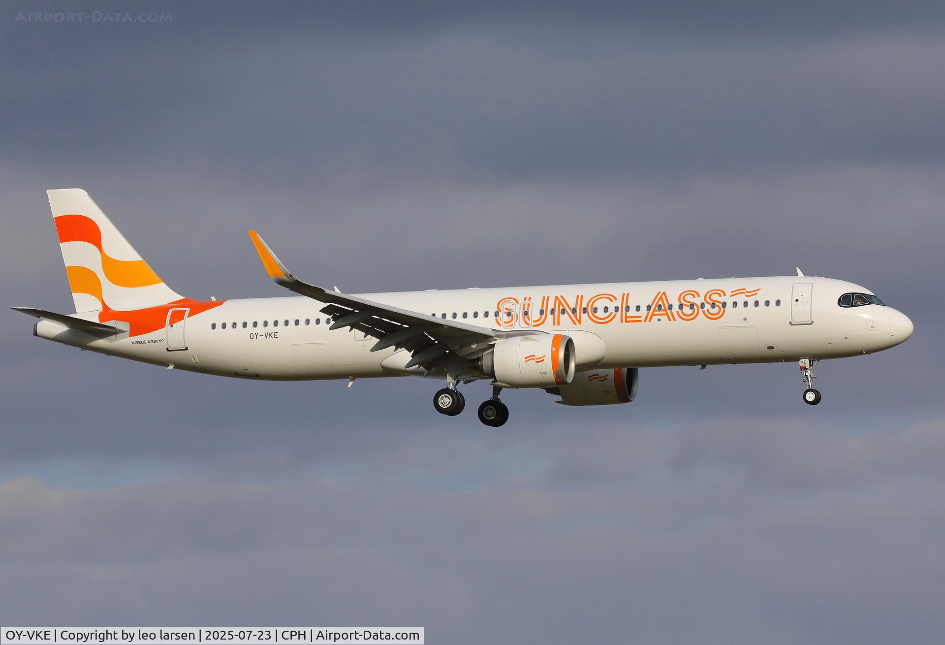 OY-VKE, 2025 Airbus A321-251NX C/N 12679, Copenhagen 23.7.2025 on delivery flight from Hamburg