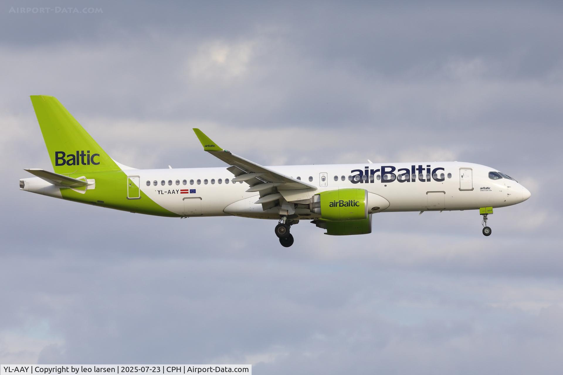 YL-AAY, Airbus A220-371 C/N 55095, Copenhagen 23.7.2025