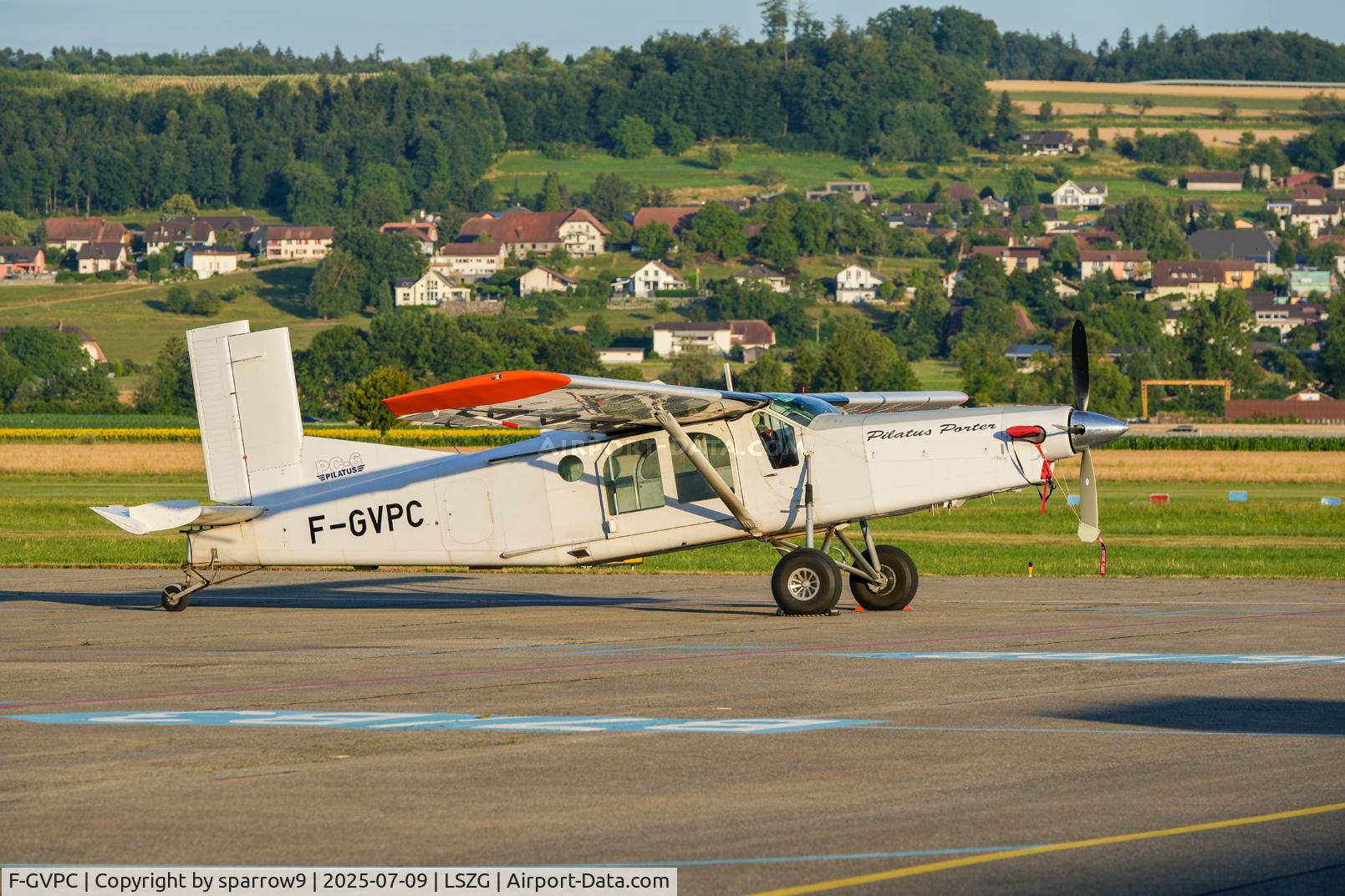 F-GVPC, 2006 Pilatus PC-6/B2-H4 Turbo Porter C/N 951, Evening at Grenchen
