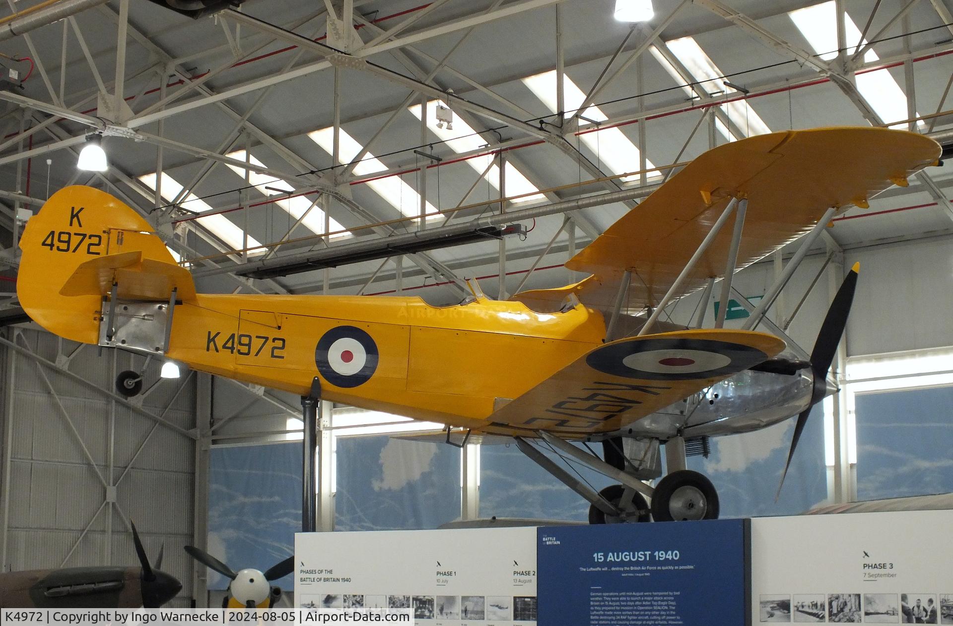 K4972, 1935 Hawker Hart Trainer II C/N 4261, Hawker Hart Trainer II at the RAF Museum Cosford