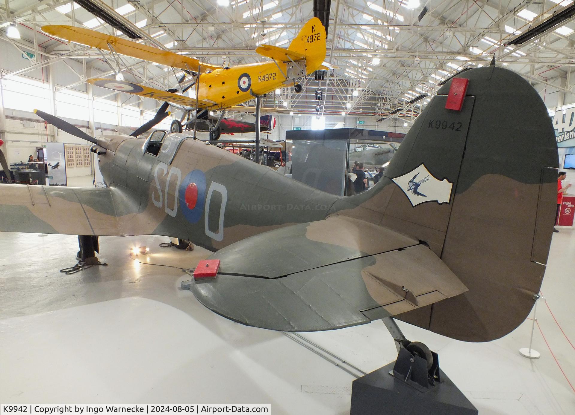 K9942, 1939 Supermarine Spitfire Mk IA C/N 6S/30225, Supermarine Spitfire IA at the RAF Museum Cosford