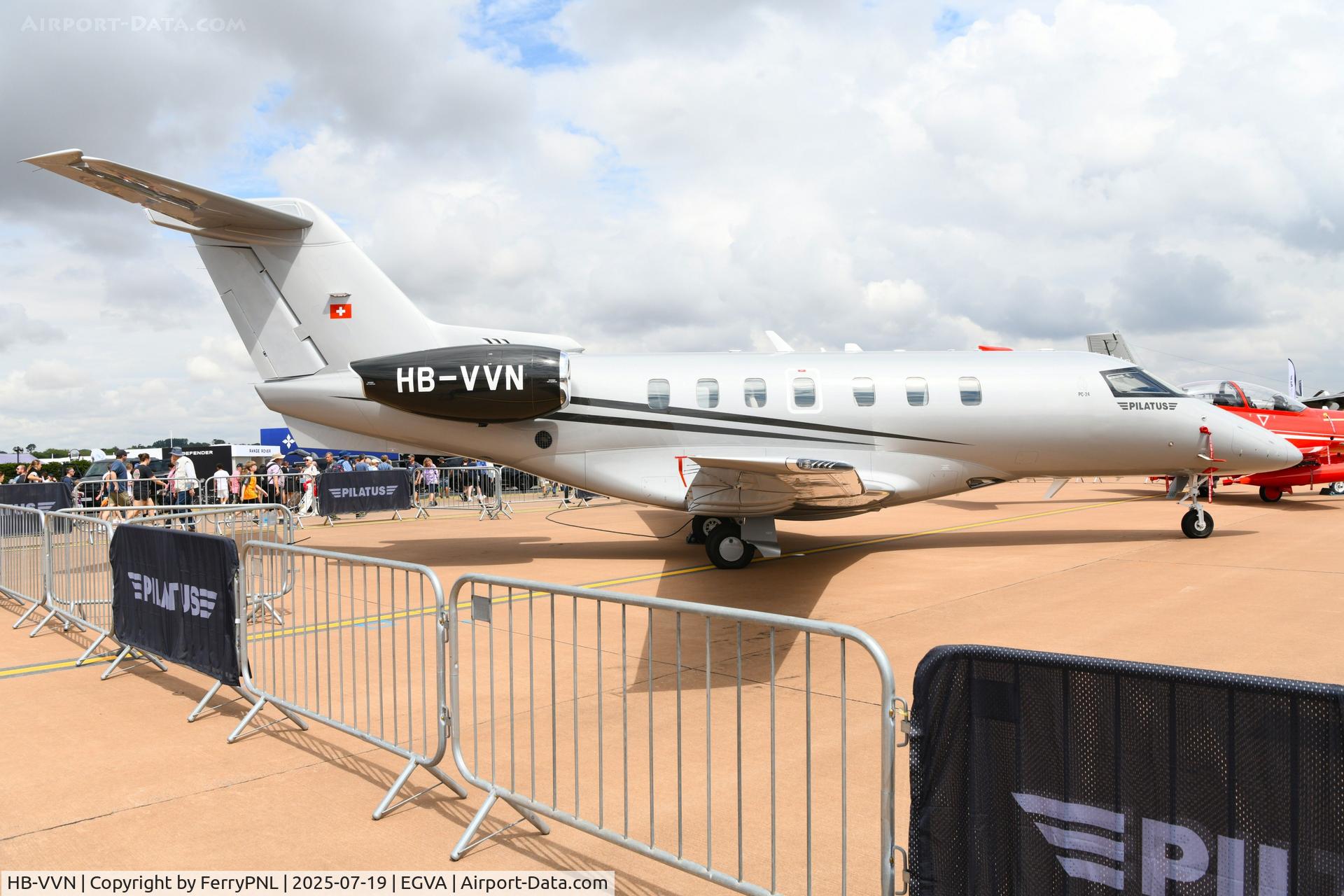HB-VVN, 2025 Pilatus PC-24 C/N 566, Pilatus Flugzeugwerke PC-24 on the line-up at Fairford