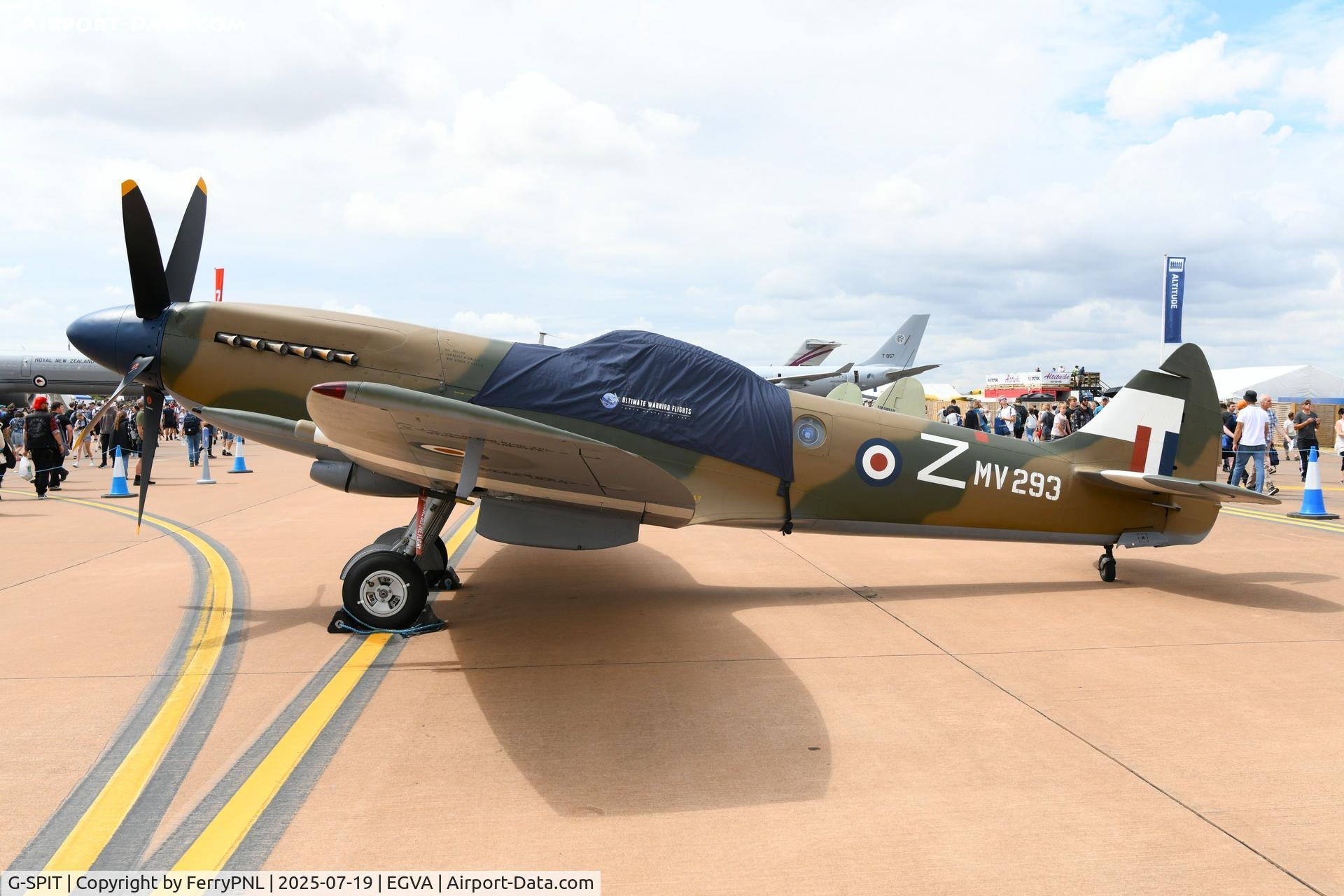 G-SPIT, 1944 Supermarine 379 Spitfire FR.XIV C/N 6S/649205, Spitfire G-SPIT shown as MV293 at Fairford