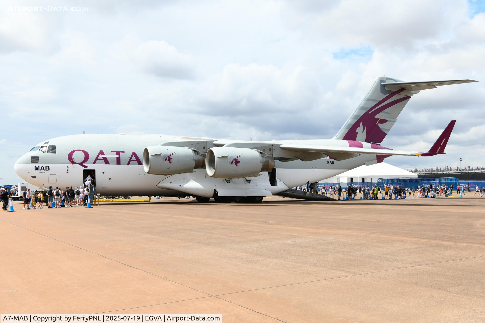 A7-MAB, 2009 Boeing C-17A Globemaster III C/N F-209/QA-2, Qatar C17 is back in Fairford and attracting crowds.