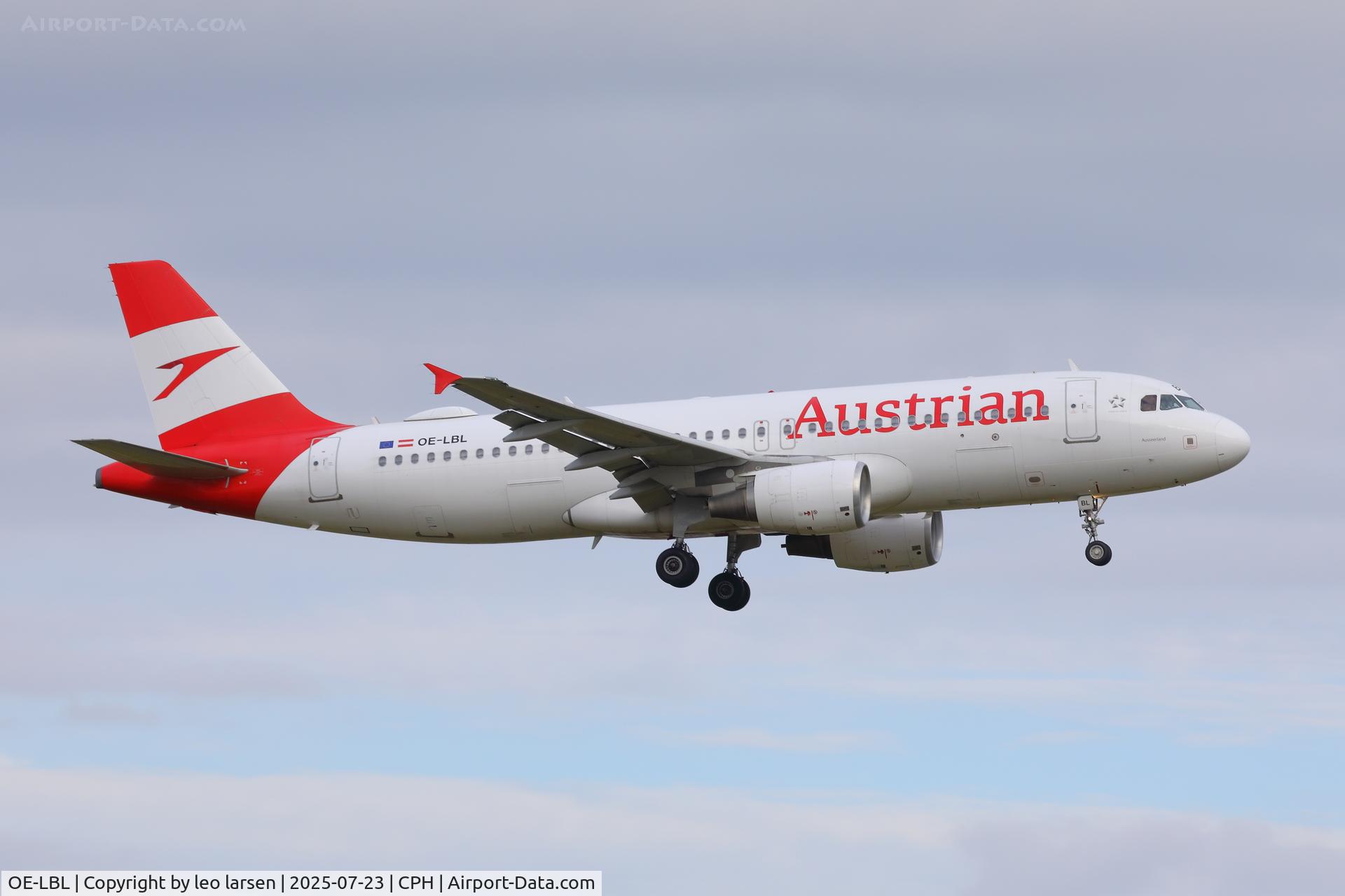 OE-LBL, 2003 Airbus A320-214 C/N 2009, Copenhagen 23.7.2025