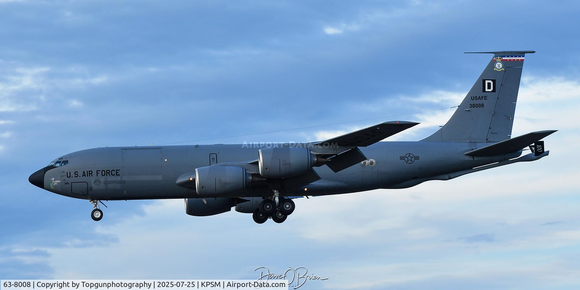 63-8008, 1963 Boeing KC-135R Stratotanker C/N 18625, 351st ARS	RAF Mildenhall, UK