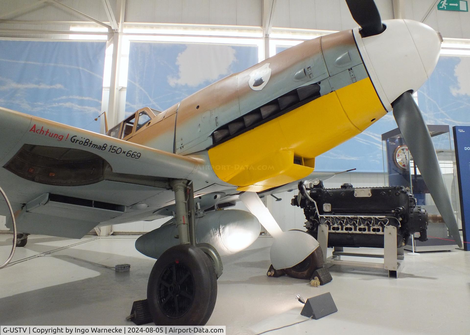 G-USTV, 1942 Messerschmitt Bf-109G-2/Trop C/N 10639, Messerschmitt Bf 109G-2/Trop at the RAF Museum Cosford