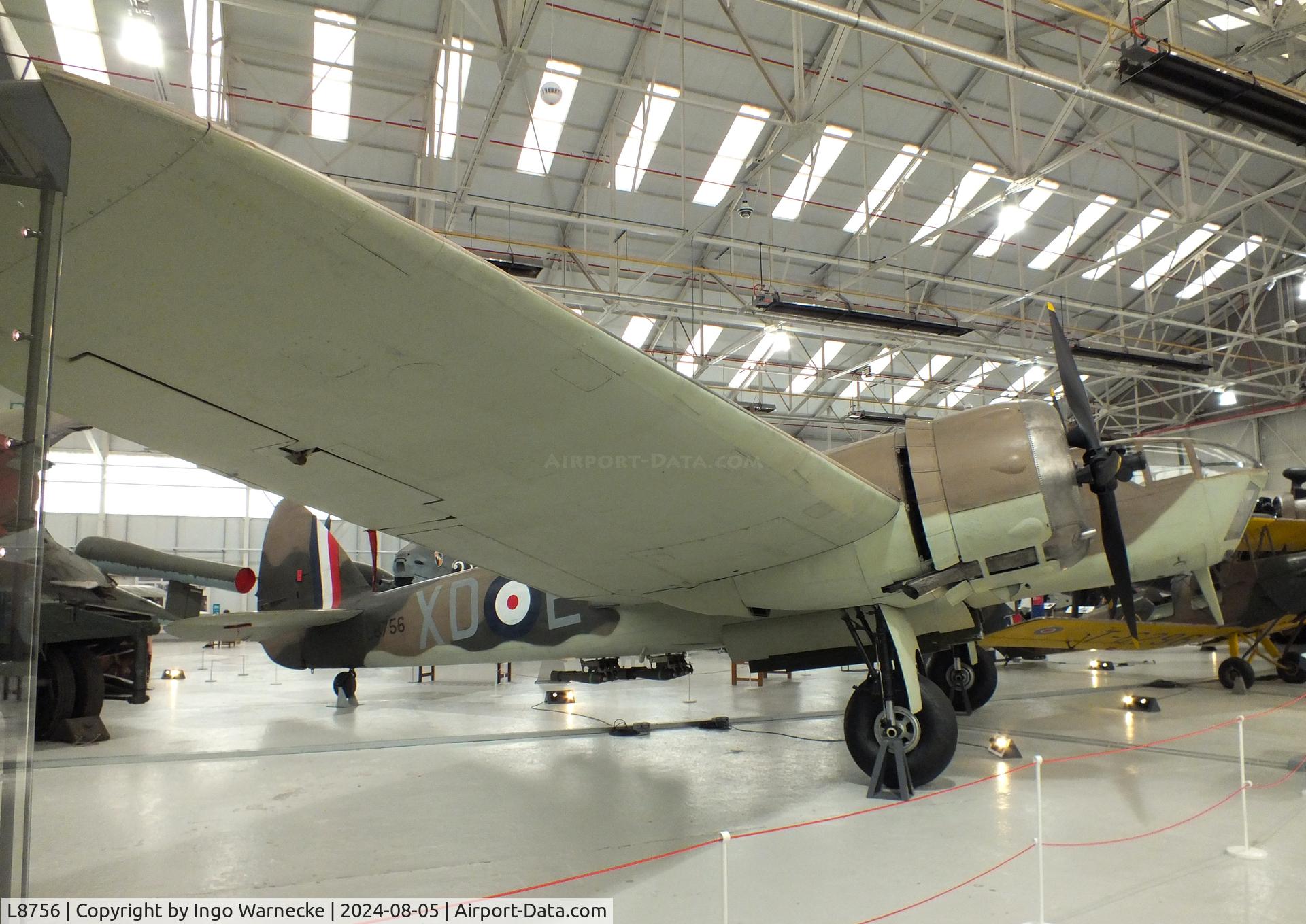 L8756, Bristol 149 Bolingbroke Mk.IVT C/N Not found L8756, Fairchild (Canada) Bolingbroke Mk IVT (restored to represent Bristol Blenheim IV 