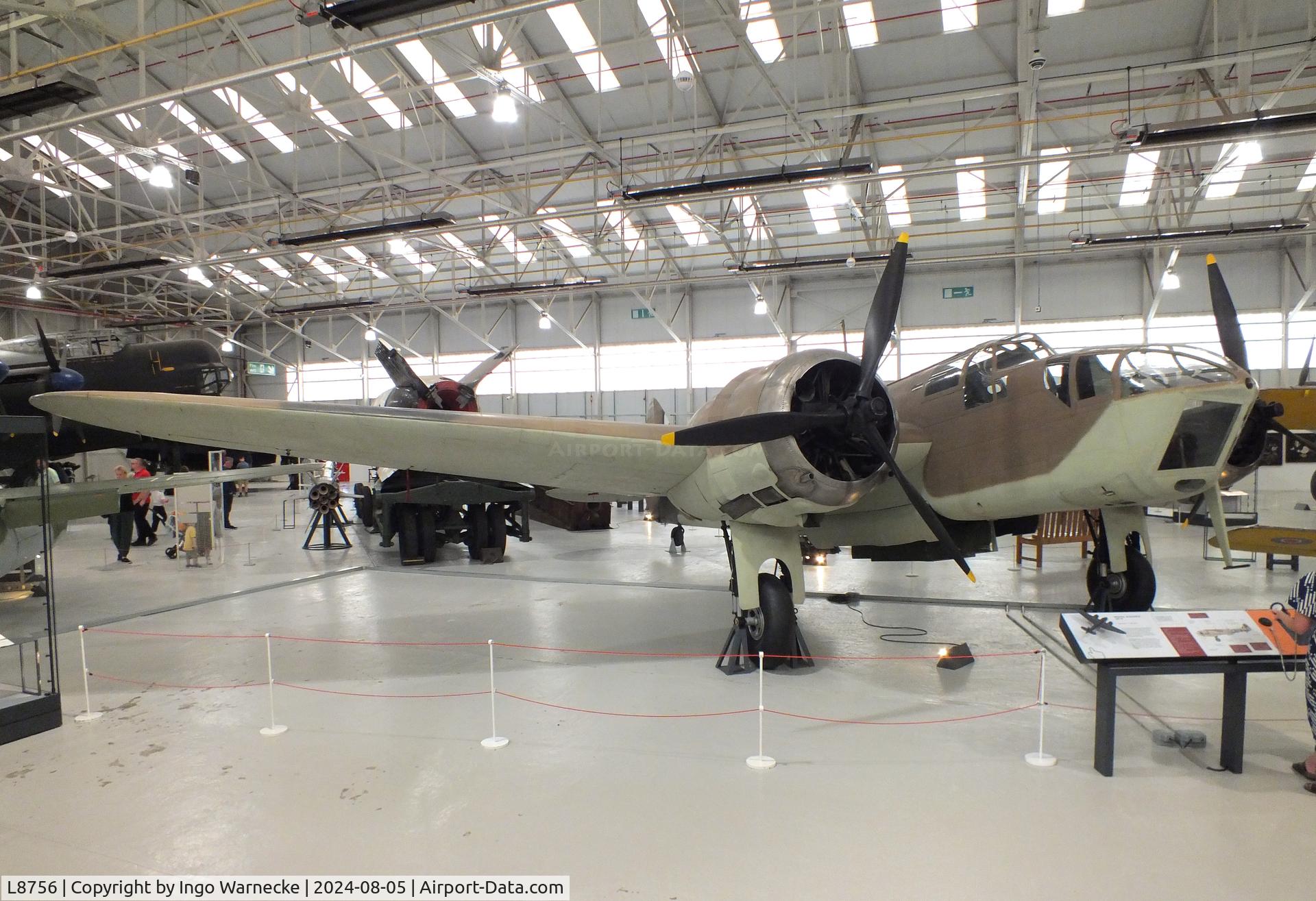L8756, Bristol 149 Bolingbroke Mk.IVT C/N Not found L8756, Fairchild (Canada) Bolingbroke Mk IVT (restored to represent Bristol Blenheim IV 